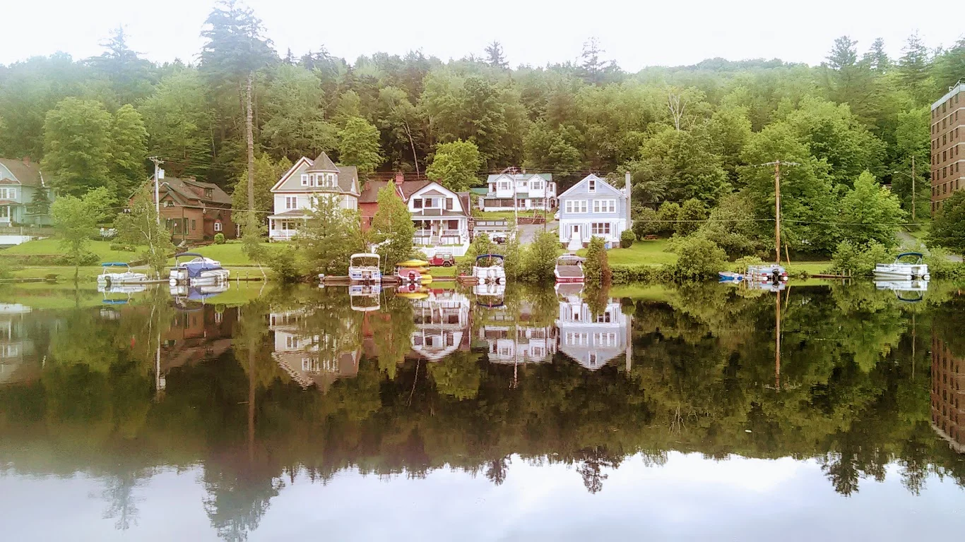 A walk around Lake Flower before our shoot at Beehive Productions, Saranac Lake, NY (Koehler Photo)