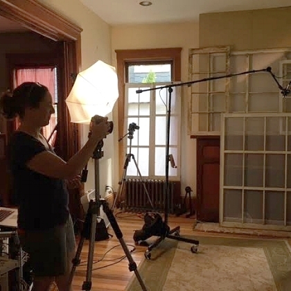 Sue checking visuals.