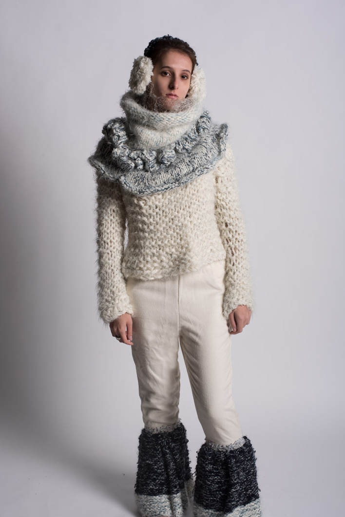 Sweater and Pants with Earmuffs and Scarf