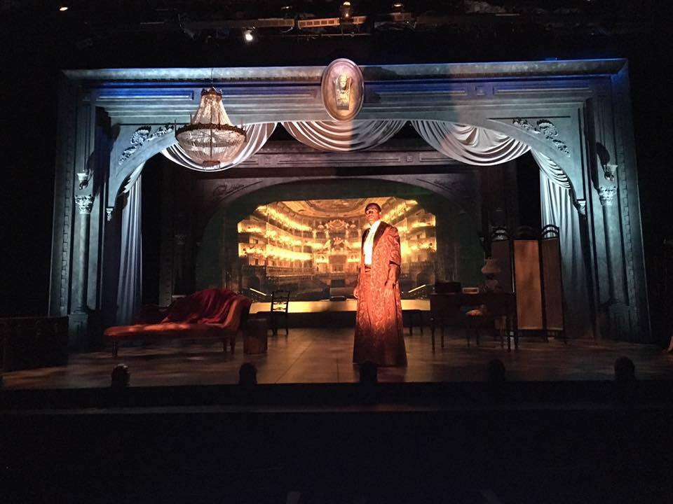 Red Velvet/ San Francisco Playhouse/ 2016 "The San Francisco Playhouse production is beautifully mounted. Pointedly furnished and filled with Theodore J.H. Hulsker ’s fine and fitting projections, Gary English set frames the action in an elegant proscenium. The flickering, shadow-haunted light (by Kurt Landisman), ghostly sound design (Hulsker again) and sumptuous but aptly confining costumes (Abra Berman) cast a palpable enchantment." -San Francisco Chronicle