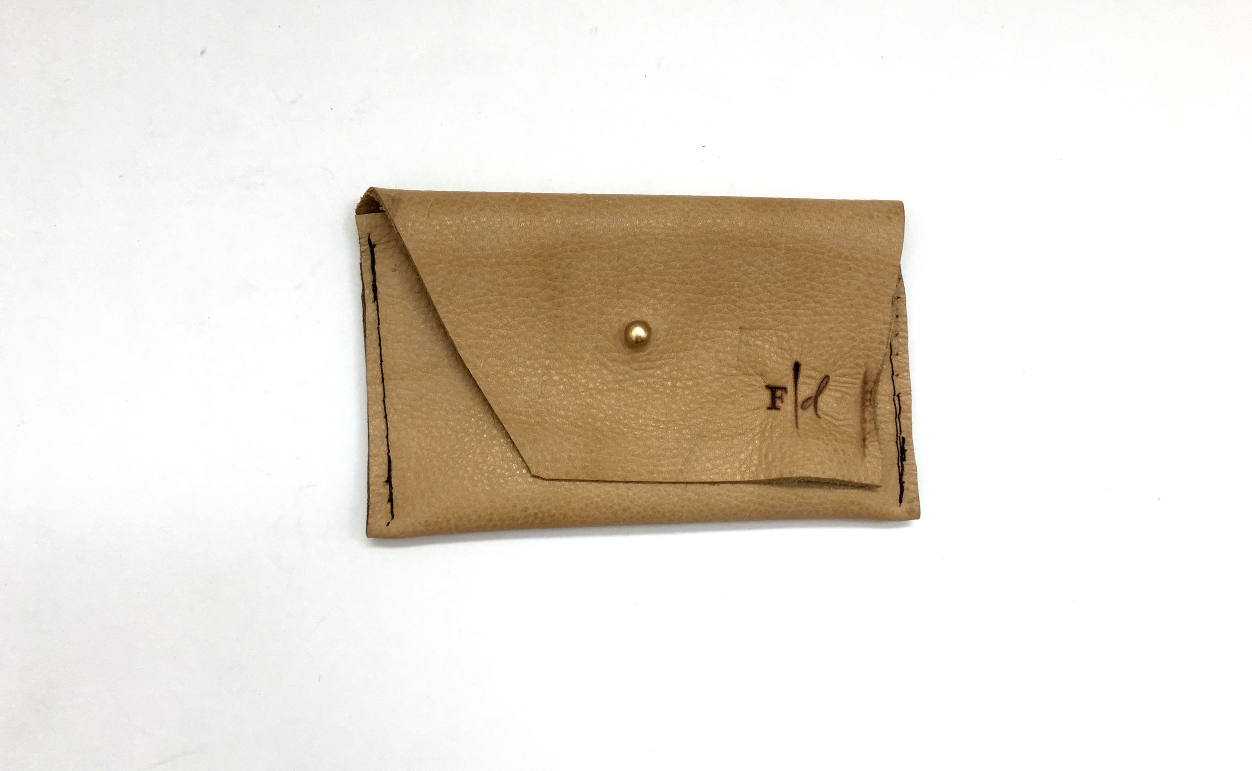 Small Tan Leather Wallet w/Divider