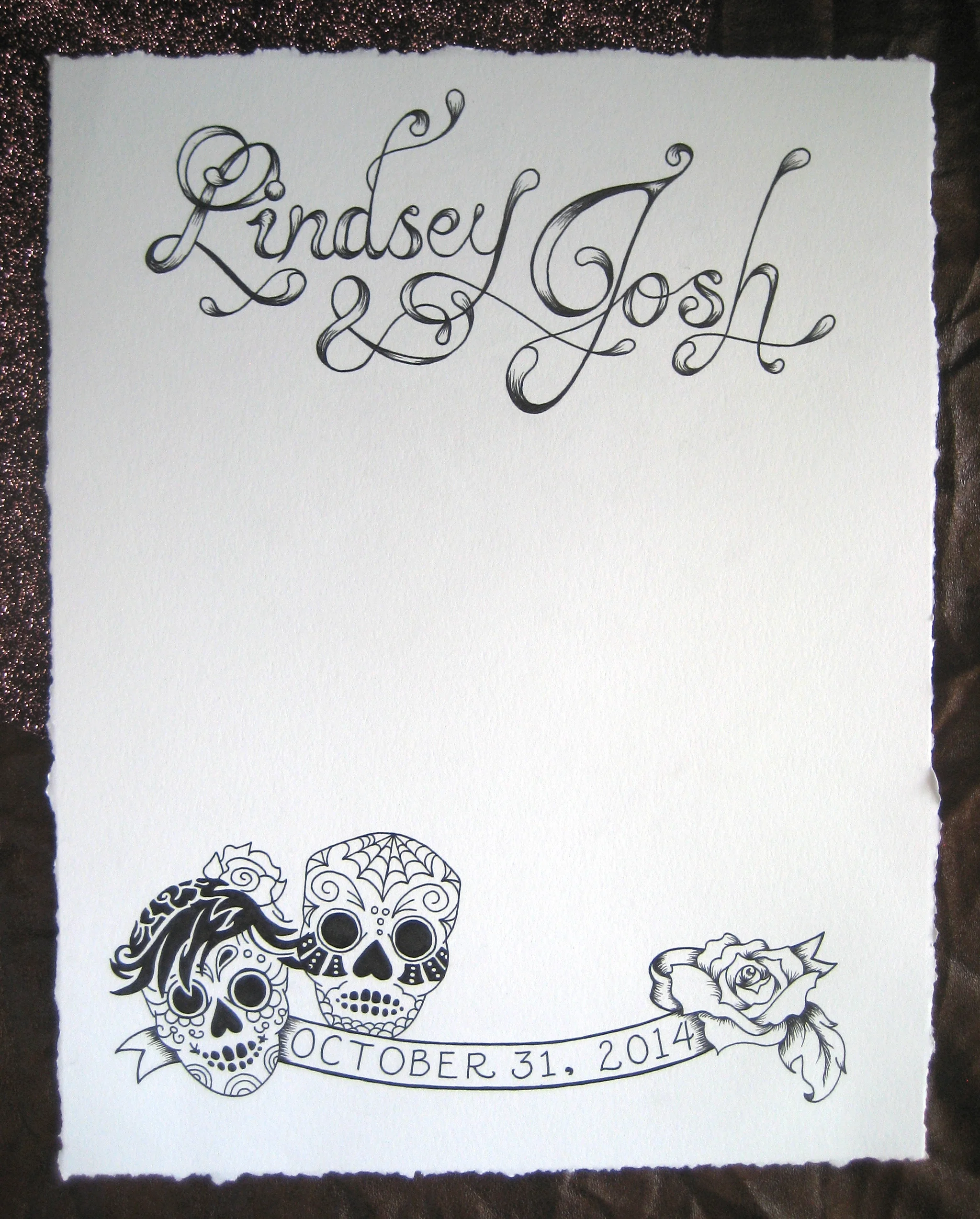  Halloween wedding suite - alternative guest book, www.protonpaperie.com 