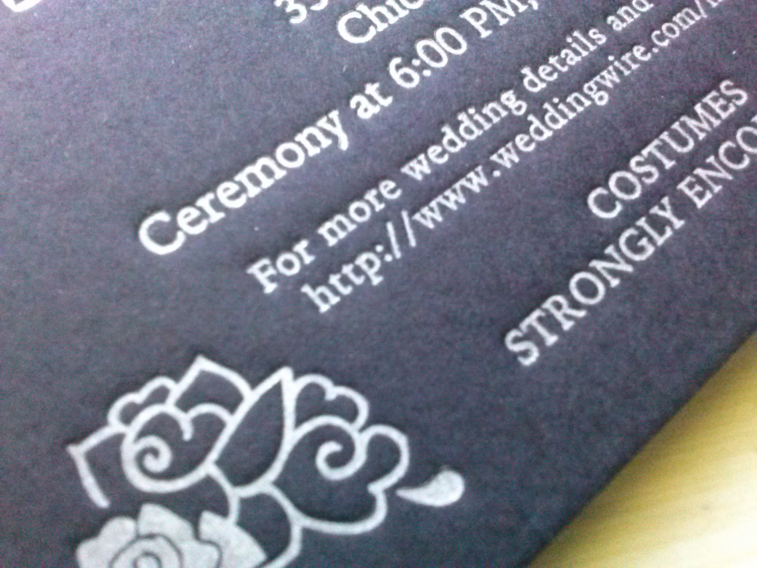 Halloween wedding suite - letterpress invitations, www.protonpaperie.com