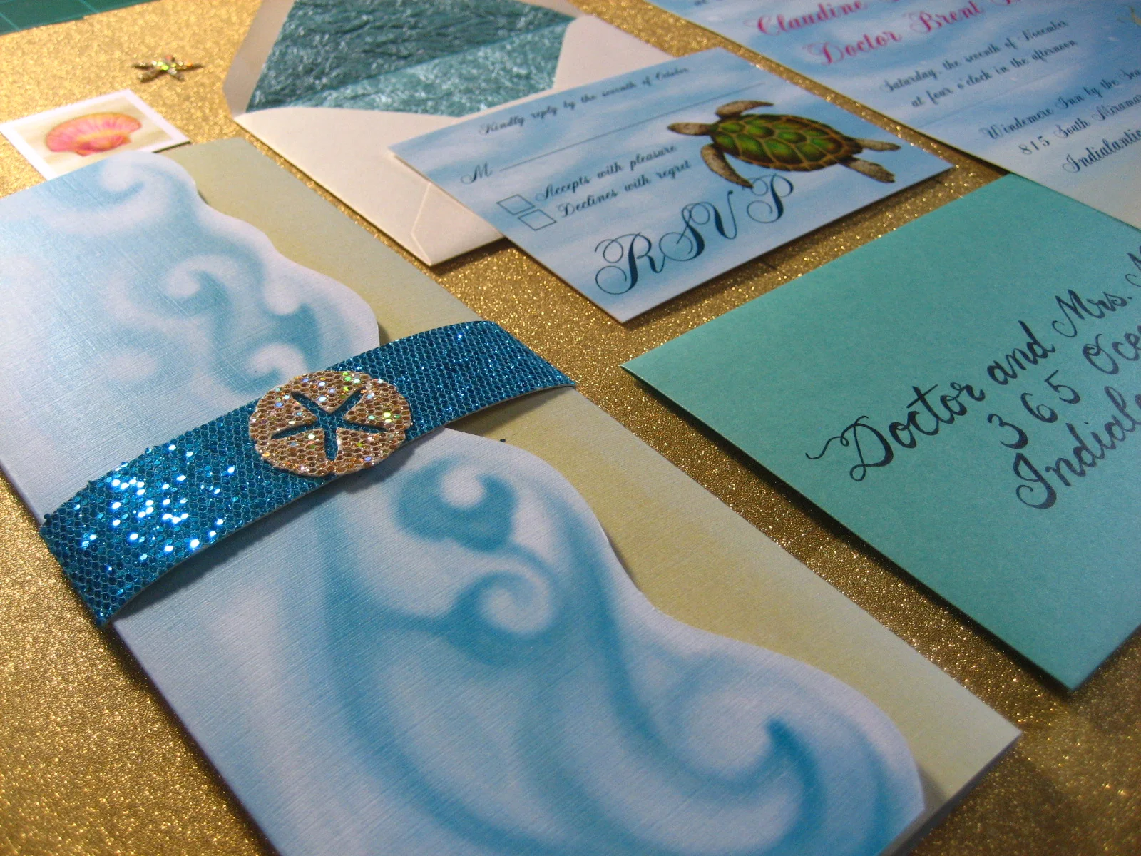 Claudine, on her wedding invitations