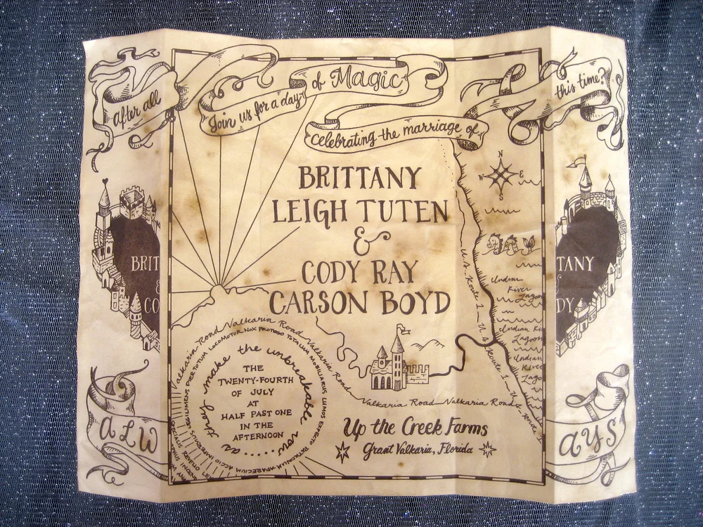 Marauders Map Wedding Invitations Nerdy Wedding Invitations! — Proton Paperie & Press
