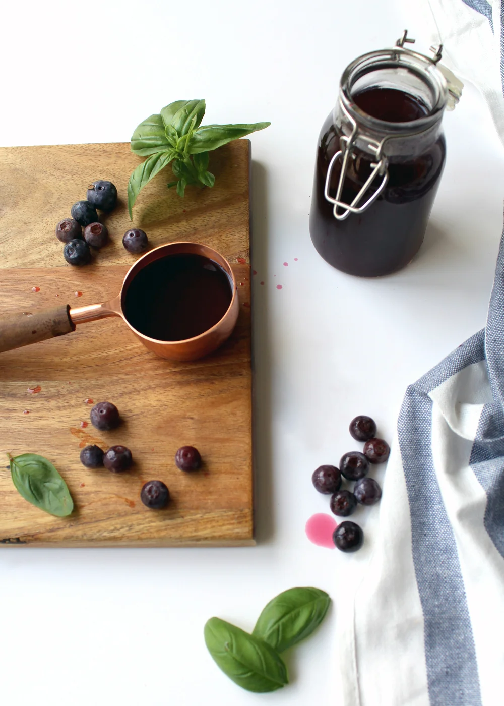 Simple Blueberry Basil Syrup Recipe — Tag & Tibby Design
