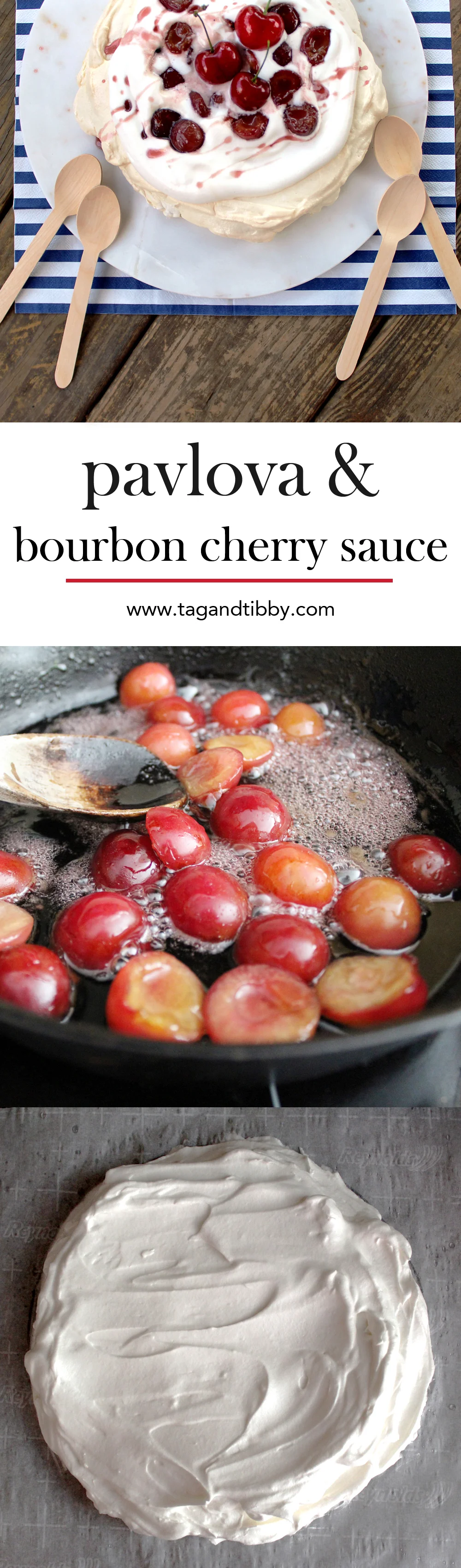 Pavlova Recipe With Bourbon Cherry Sauce Tag Tibby Design It really didn't take long for us to polish off the platter. pavlova recipe with bourbon cherry