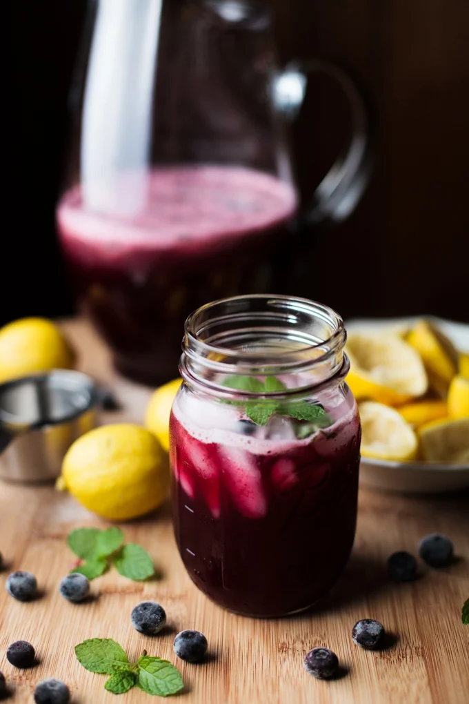 Blueberry Mint Lemonade by This Wild Season