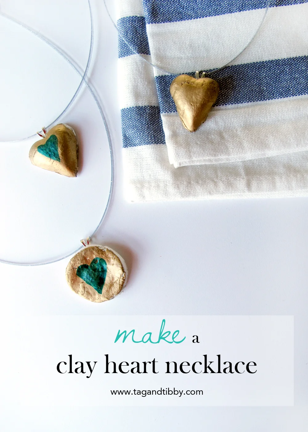 DIY clay heart necklaces — Tag & Tibby Design