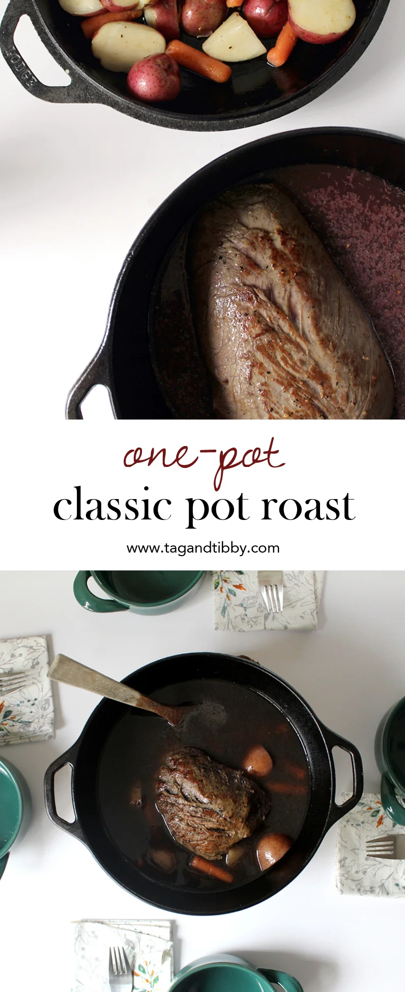 OnePot Classic Pot Roast Recipe — Tag & Tibby Design