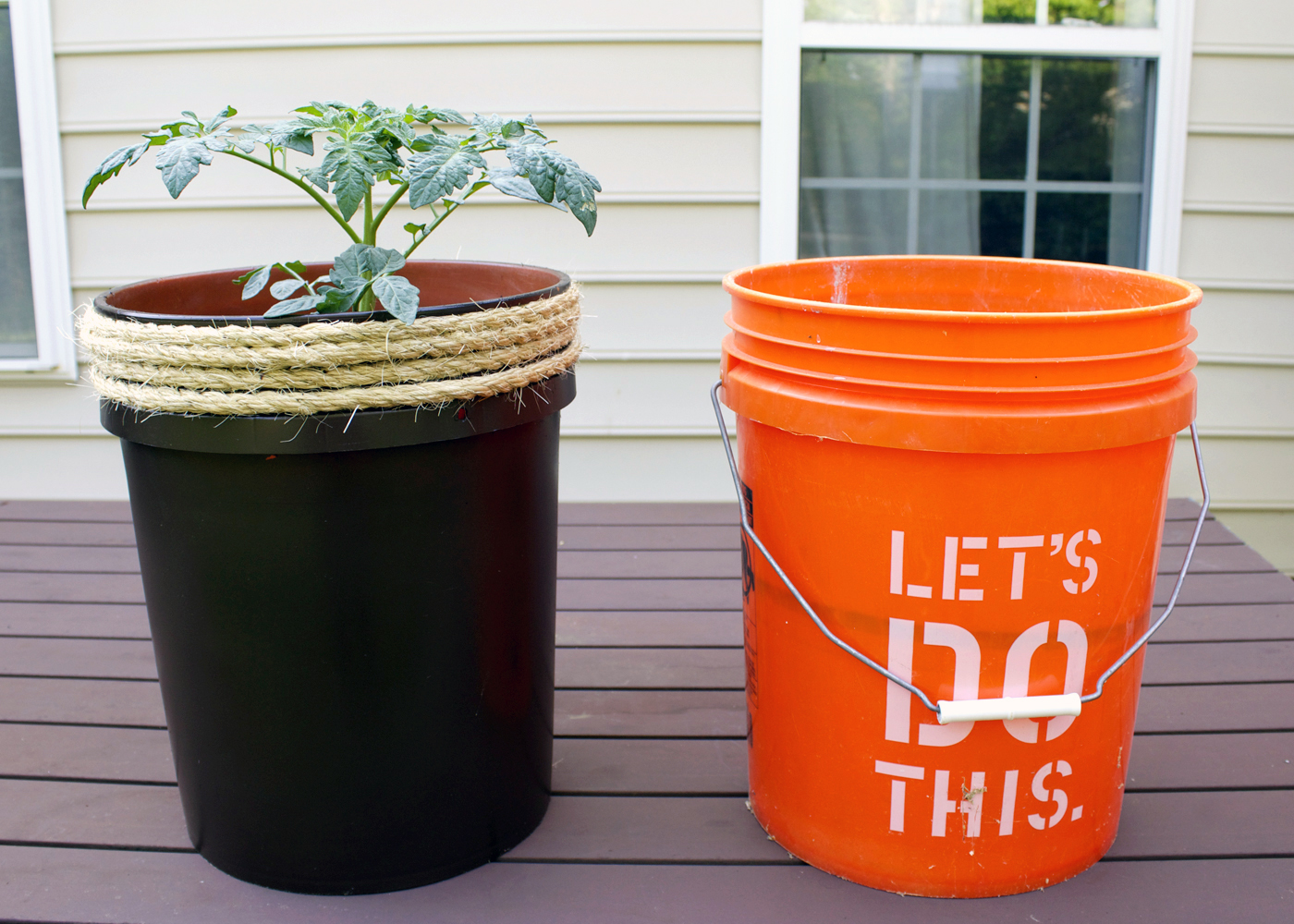 How To Make A Planter From A 5 Gallon Bucket Tag Tibby Design.