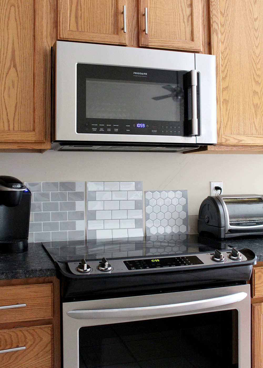 Peel And Stick Tiles For The Backsplash Tag Tibby Design