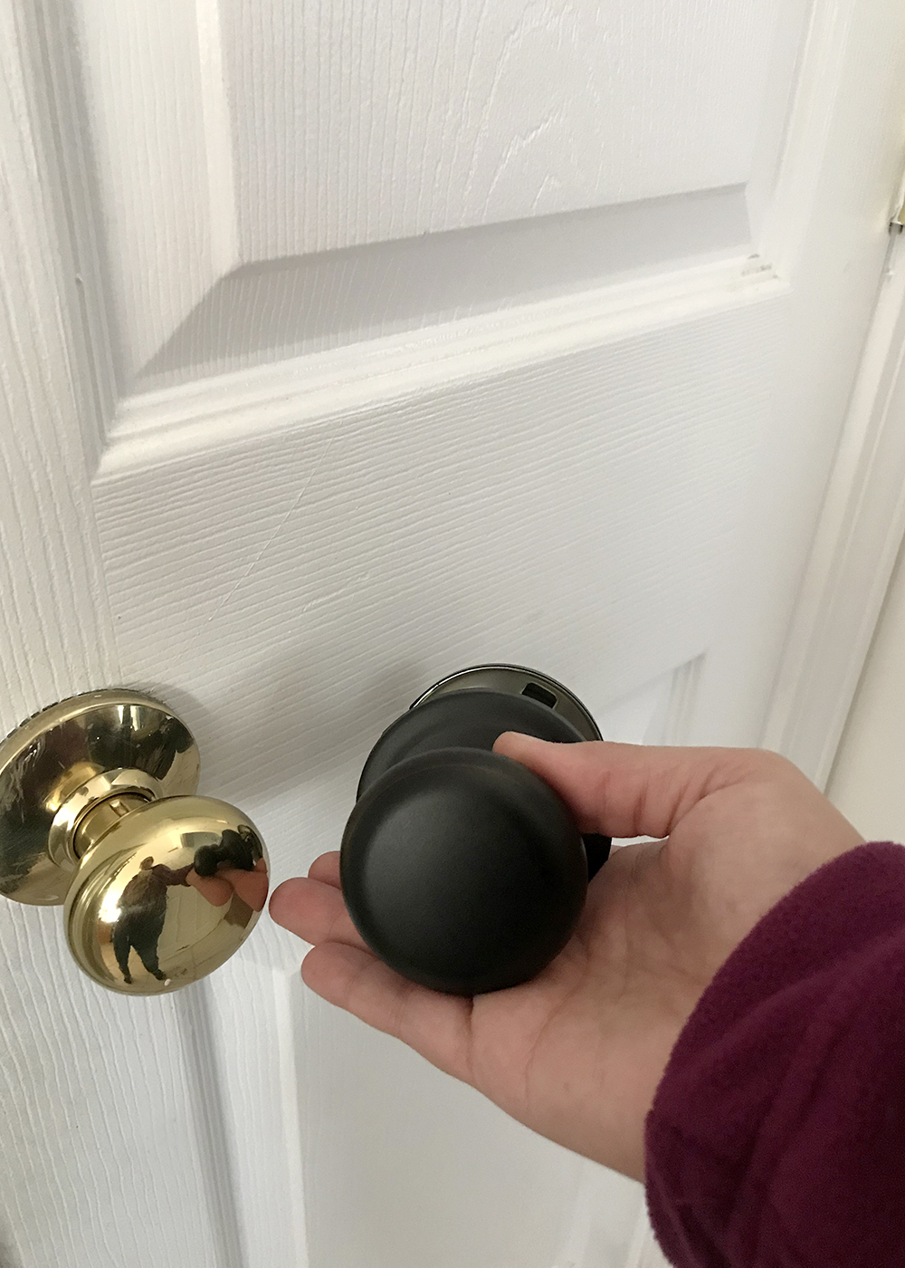 bye brass! new venetian bronze door knob