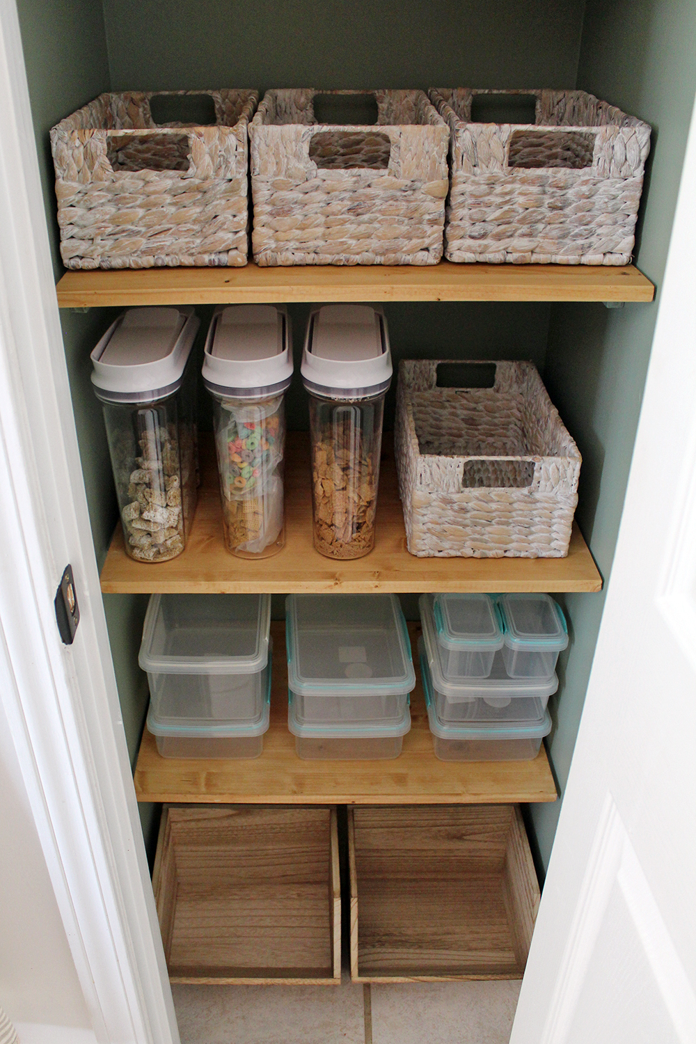 getting organized with new supplies 