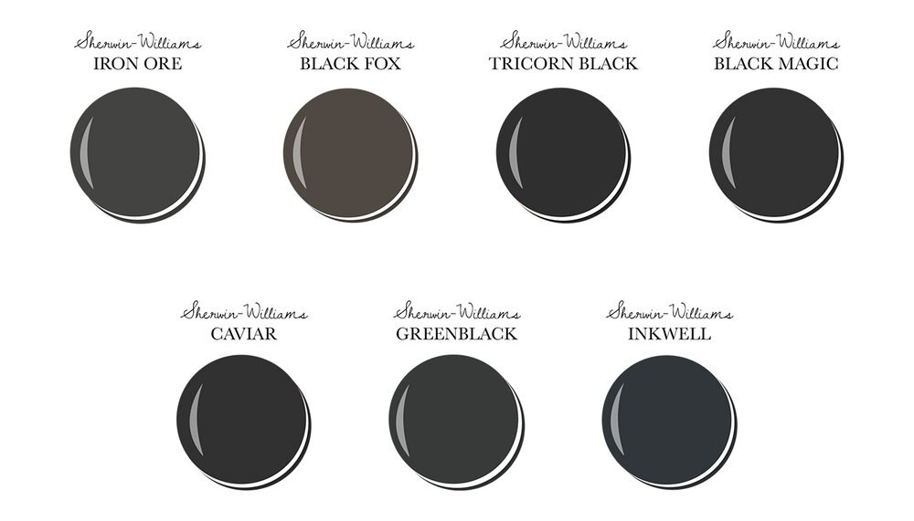7 Best Black Paint Colors By Sherwin Williams Tag Tibby Design - Best Black Paint Colors For Interior Walls