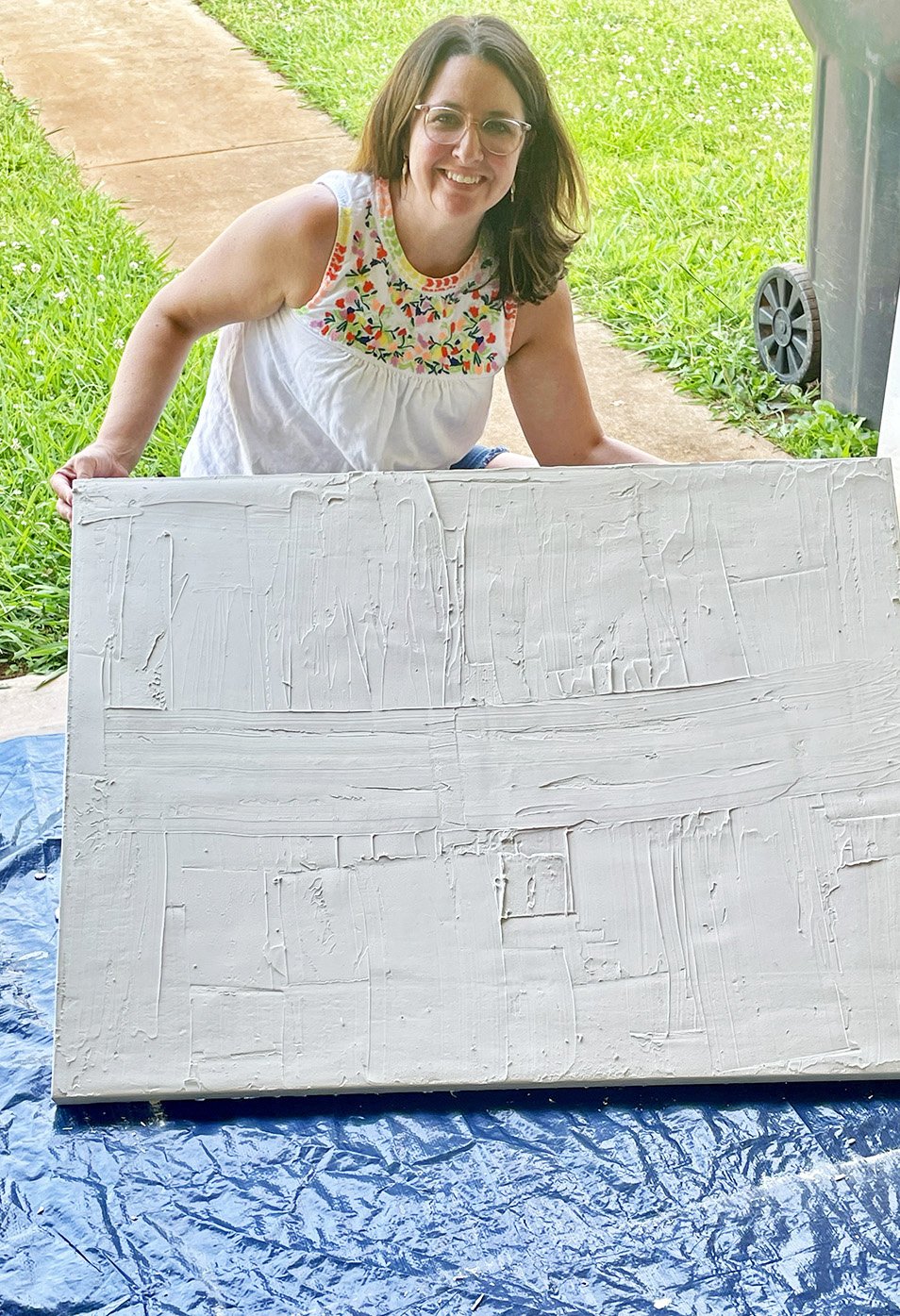 How to Make Textured Wall Art with Spackle — Tag & Tibby Design