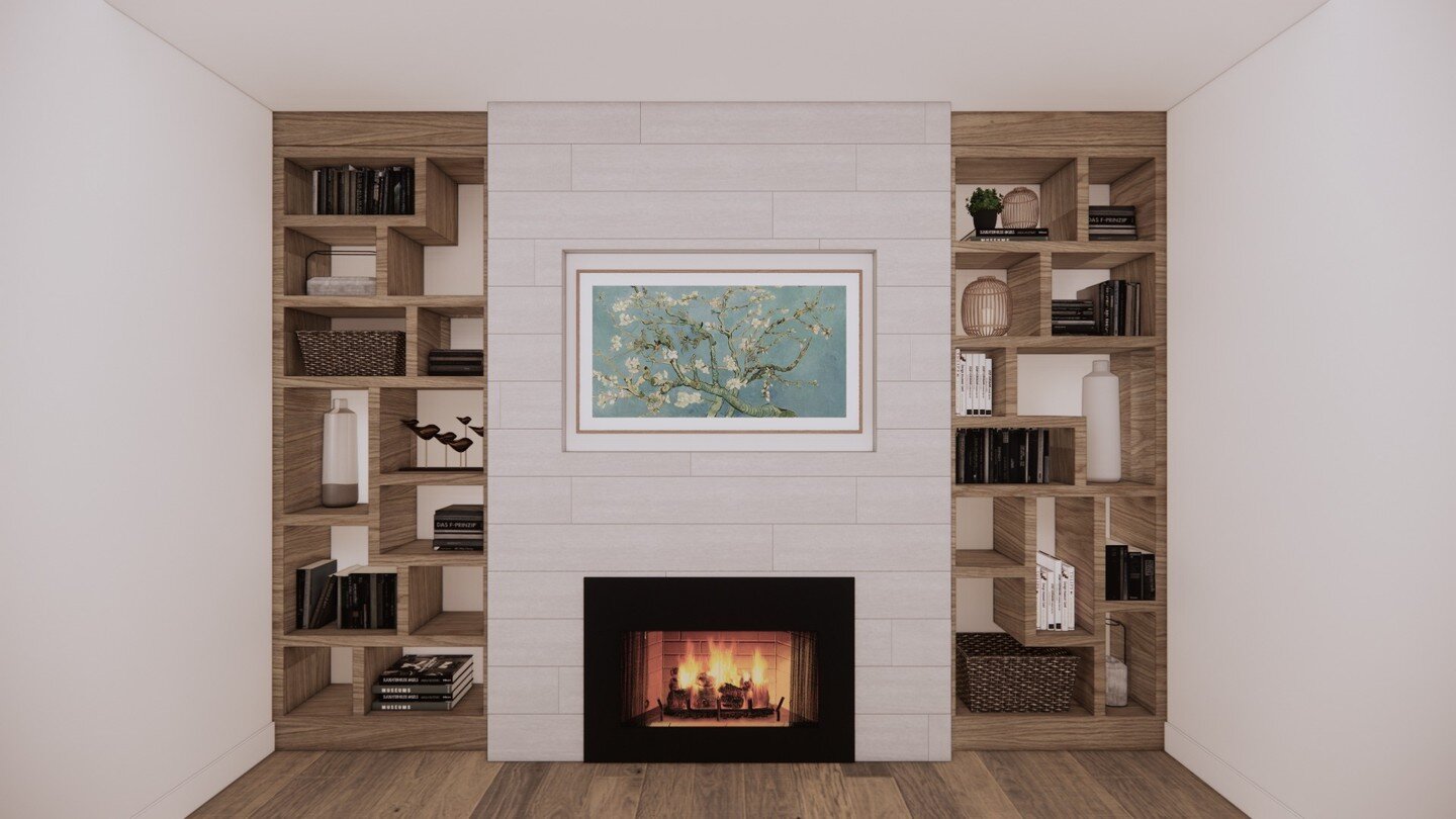 Fireplace One? Fireplace Two? Both?!?!?!
- 
#yegrenovation #fireplacedesign #yeghomes #yeg #3drender #dreamhome #rendering #render #loveit #customhome #yeglife #yeghome #design #shelving #cabinetrydesign #carpentry #yegdesign #yegreno #yegcontractor 