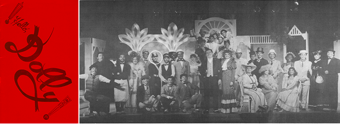 Hello Dolly program and cast photo.