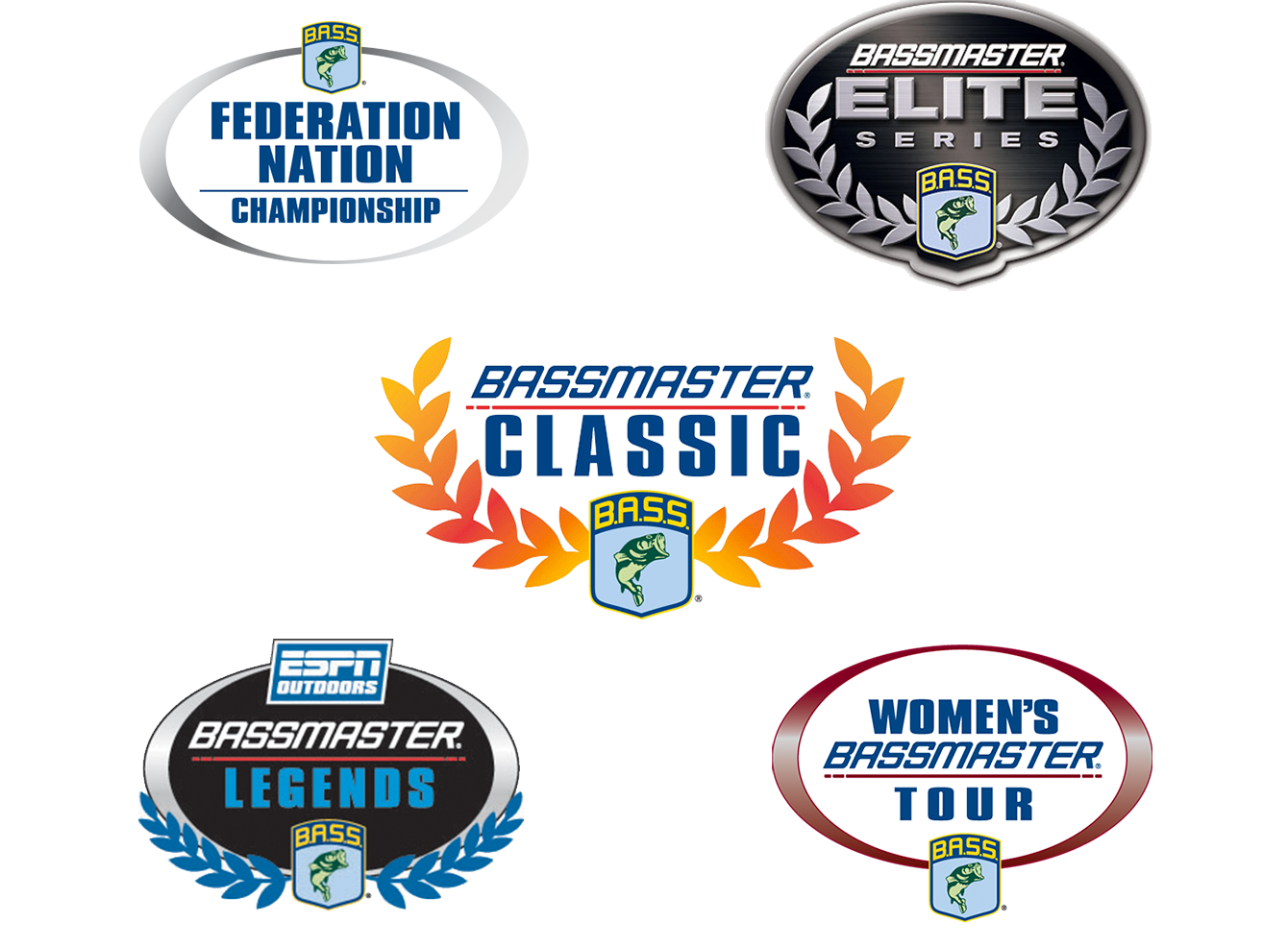 Bassmaster Tournament marks prior to brand refresh.