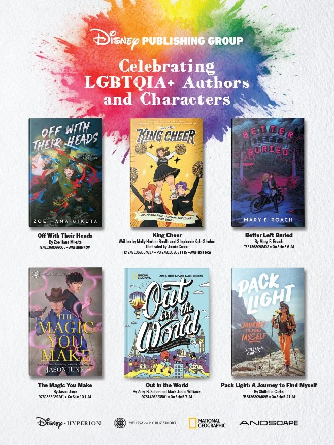 Pride Themed Books Print Advertisement for Various Imprints