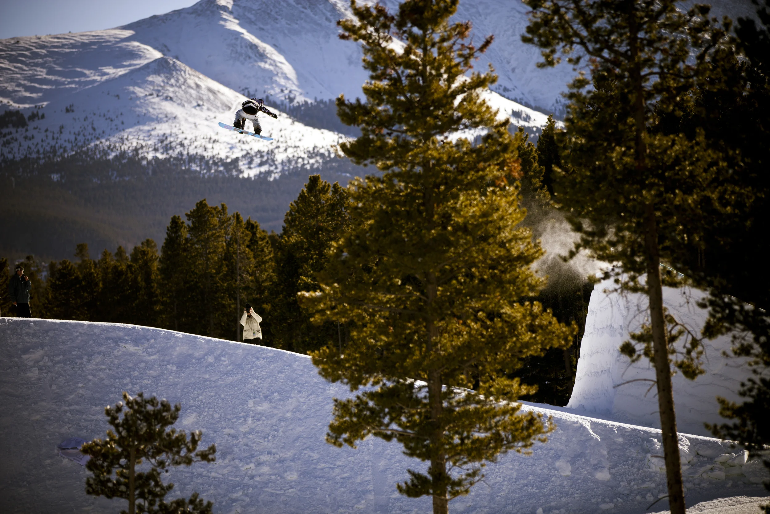 KJERSTI FLYING OVER THE LAST JUMP AT WINTER DEW TOUR IN BRECKENRIDGE, CO 2011