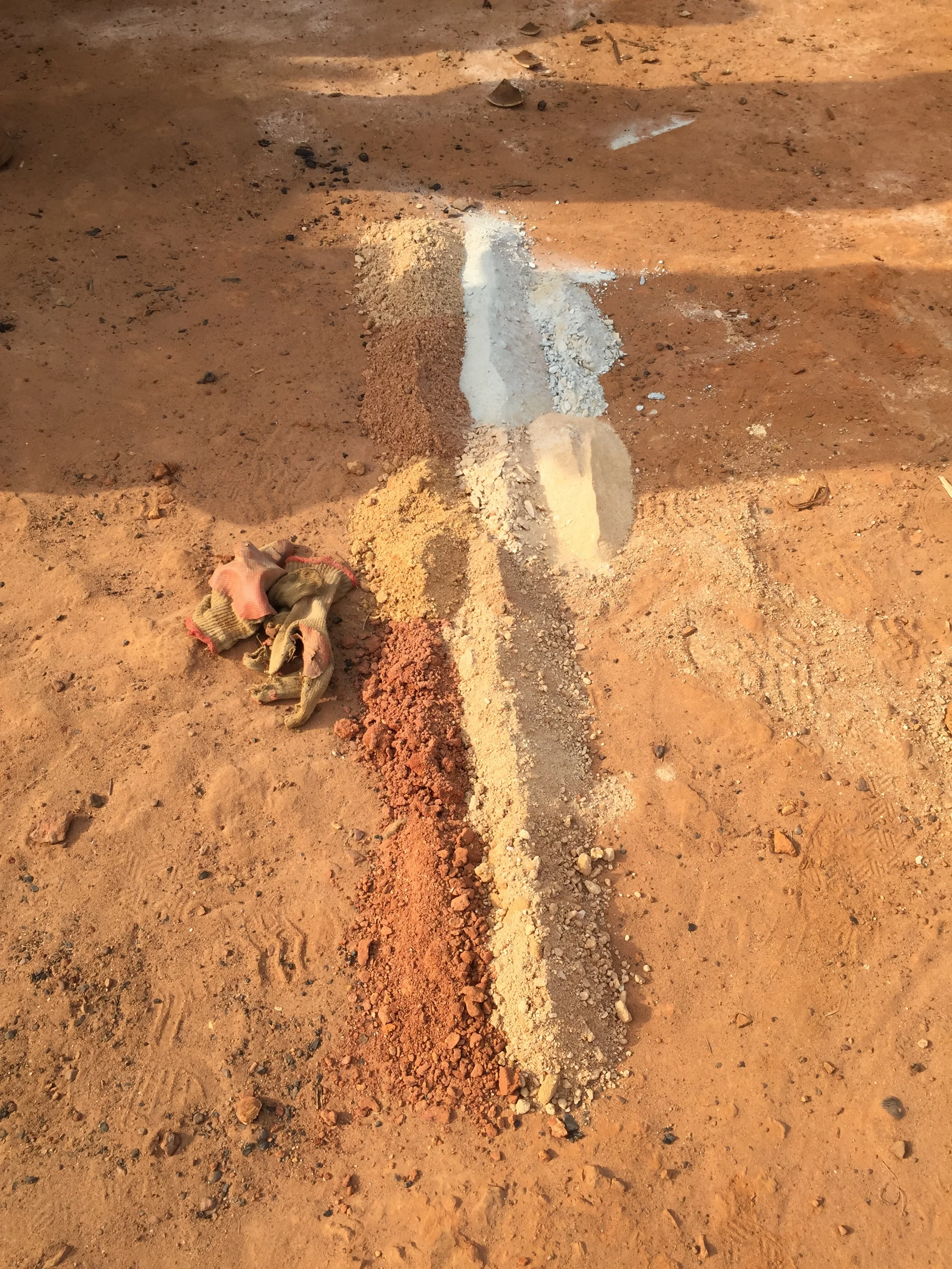 The nature of the rock changes as the drilling progresses