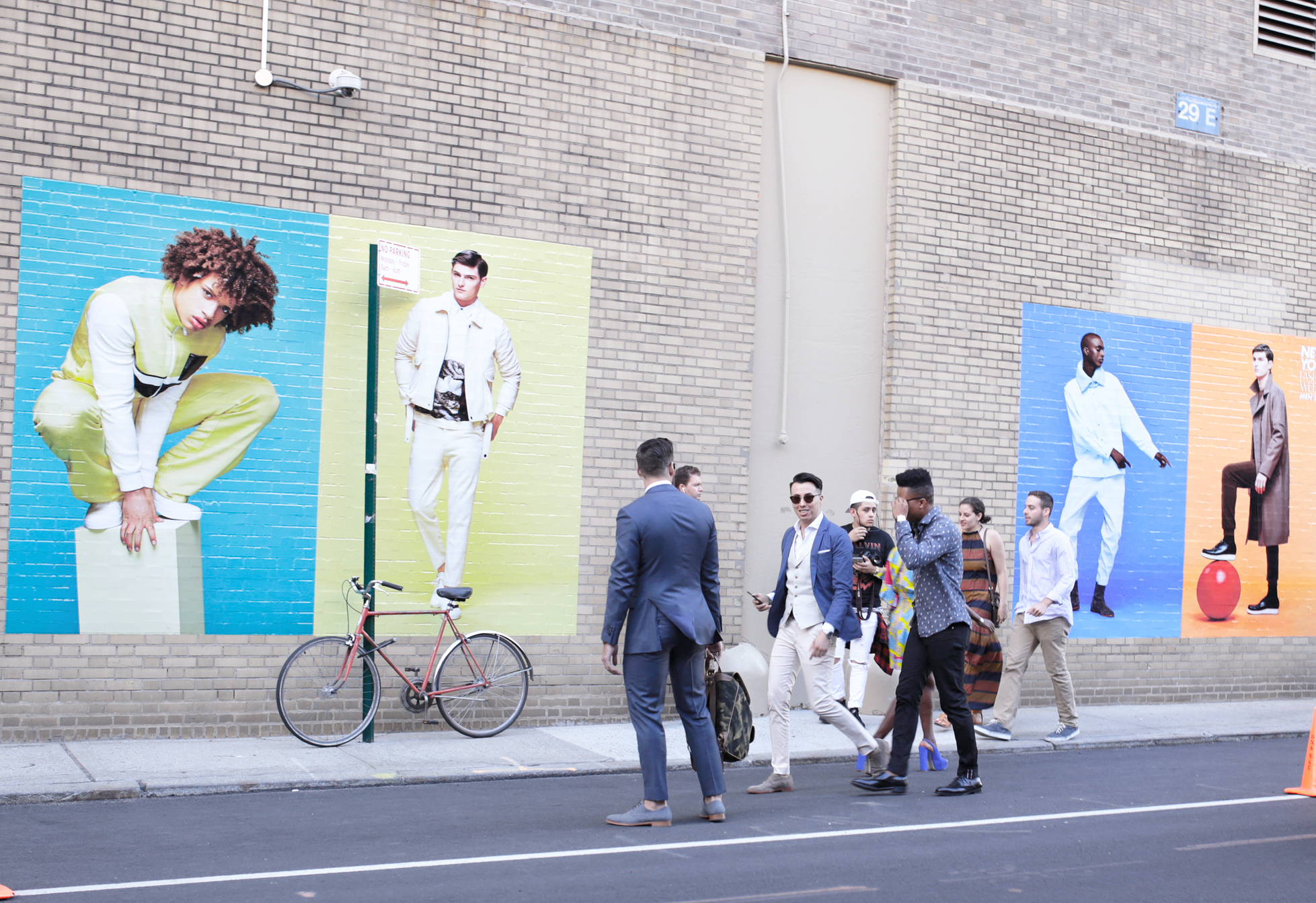 Blake Scott and George Laboda en route to Ovadia & Sons Fashion show (Skylight Clarkson Square)