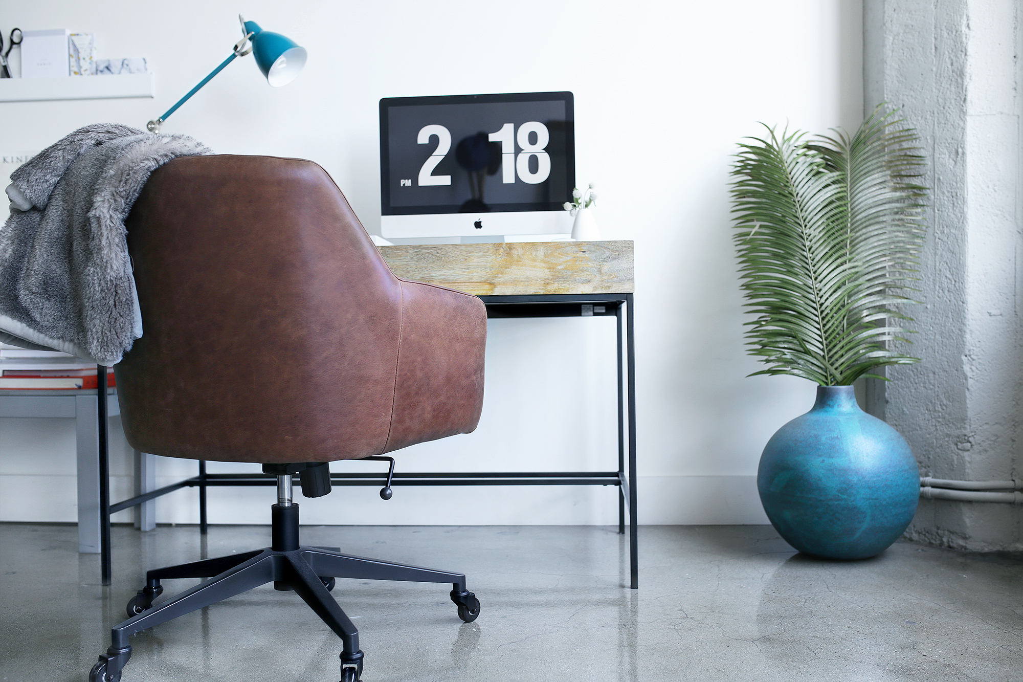 West Elm Vase , Desk Chair , Desk