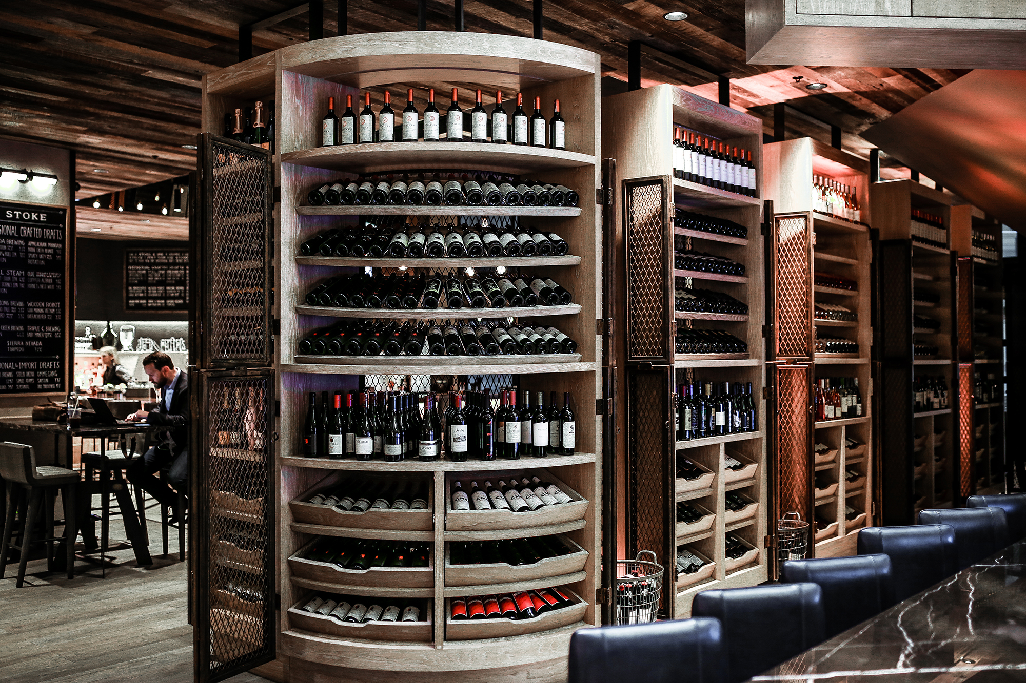 A small wine shop which offers wine at retail prices not just to the guest but also extends wine delivery service to the local community.