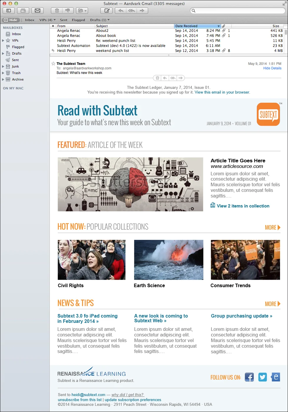 E-Newsletter Template