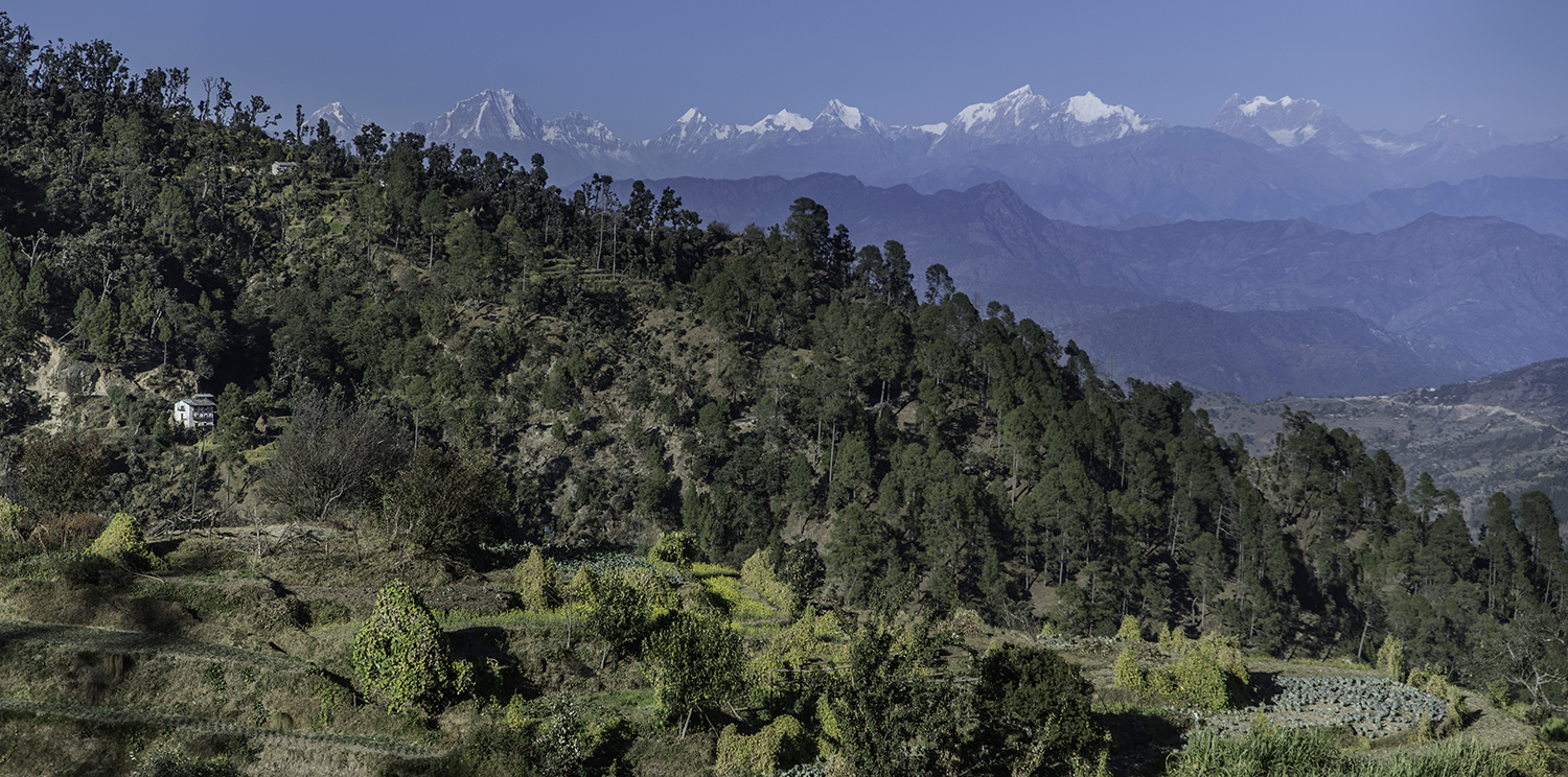The view towards the north on the outskirts of Chawara Chautara. 