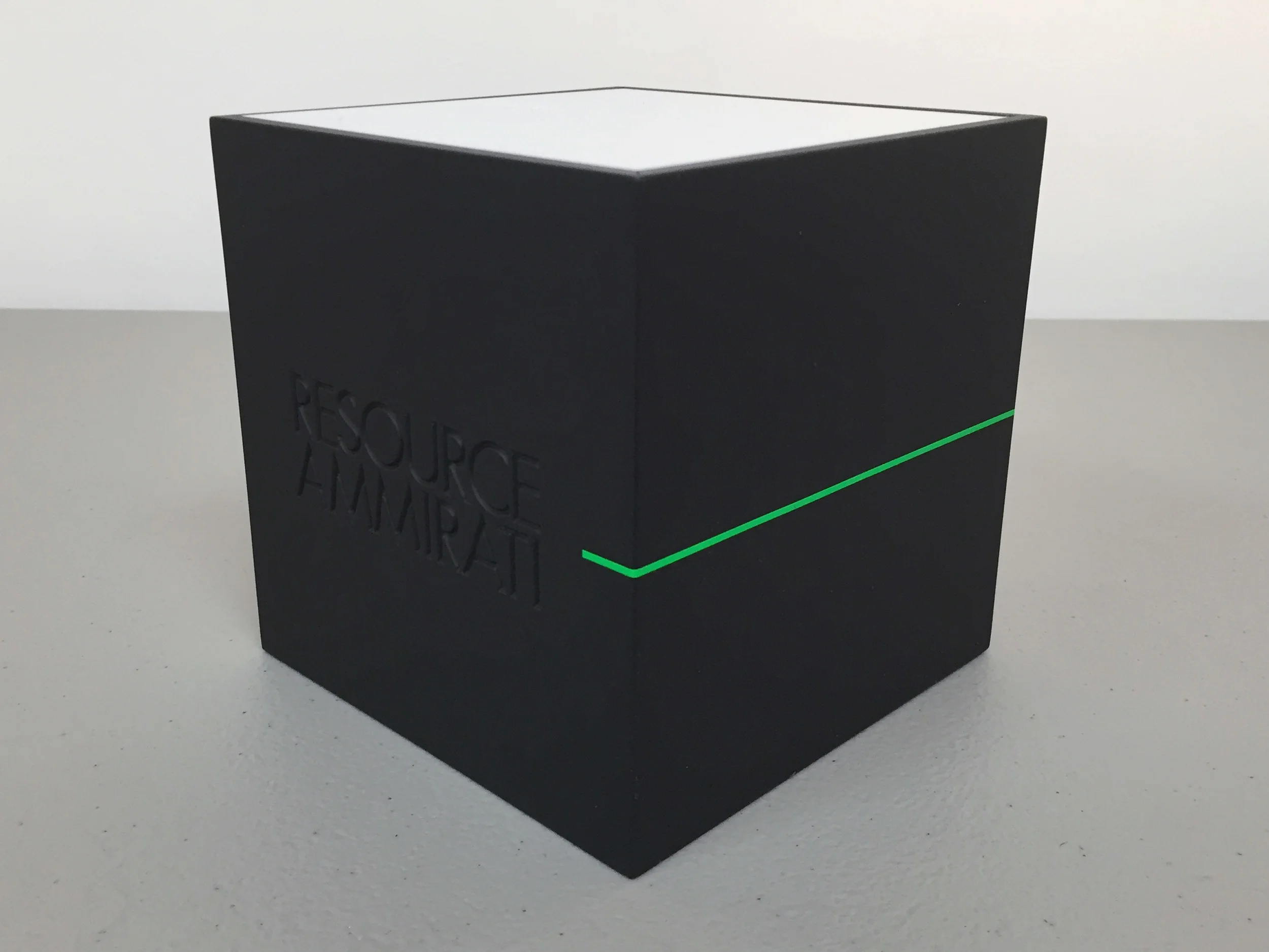 Image of the finished trophy award - Back
