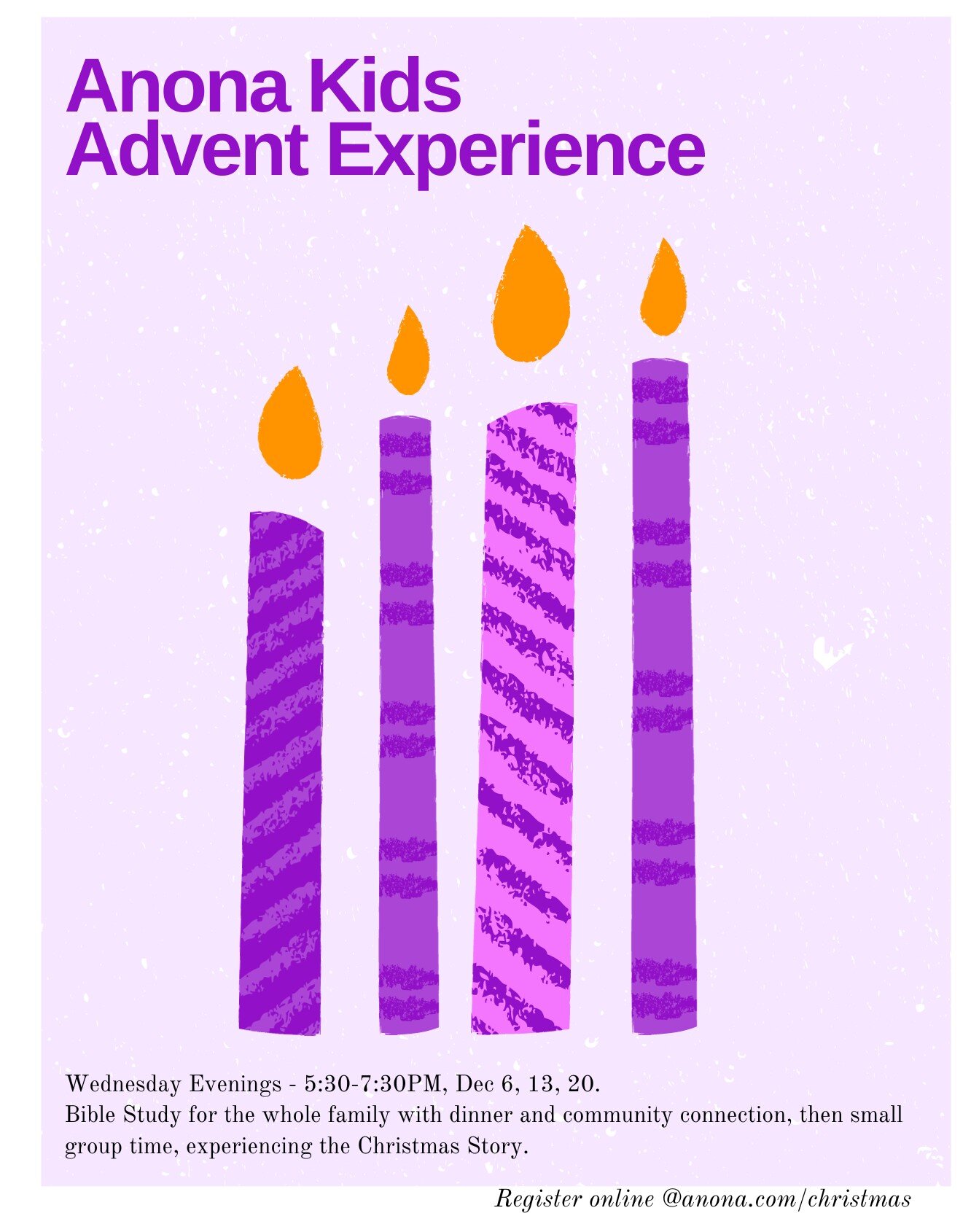If you haven't already registered for our All Ages Advent Study, we would love for you to join us for the next couple of Wednesday evenings as we journey through the Christmas story together! This is such a fun evening, where we eat dinner together, 