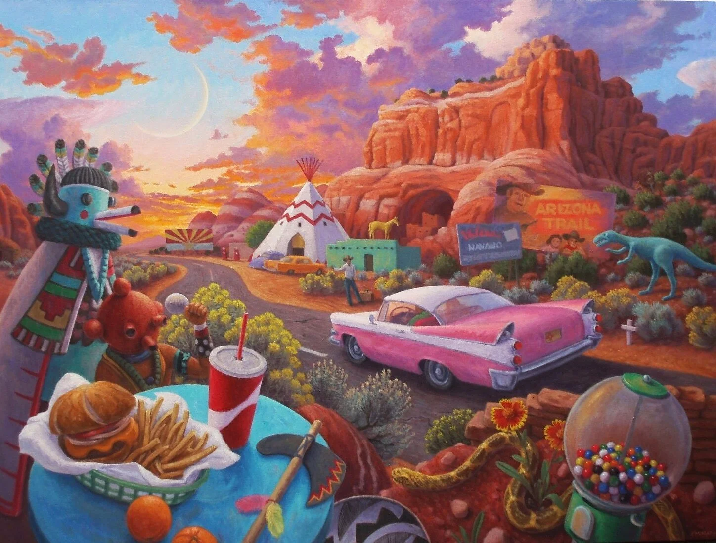 Sunset at the Arizona Line