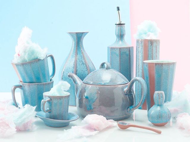 Did you know my favorite colors are pink and blue? 😍 I&rsquo;m so excited about this batch of pots. Check them out in @thebrightangle shop - these are really special. 🎉