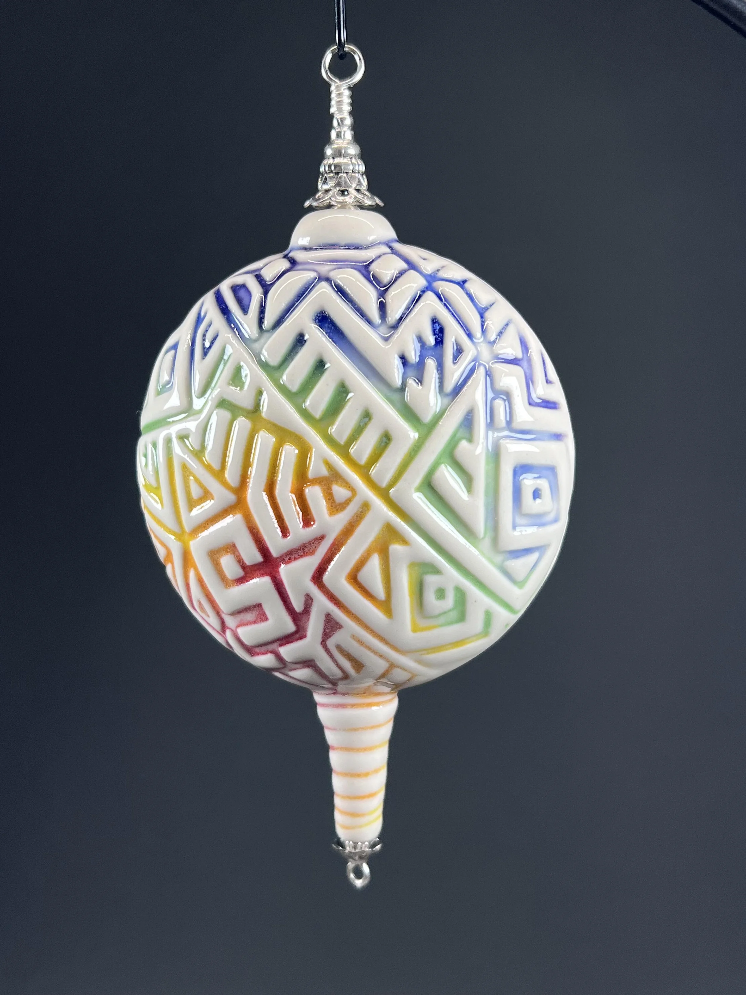 Geometric Rainbow Ornament