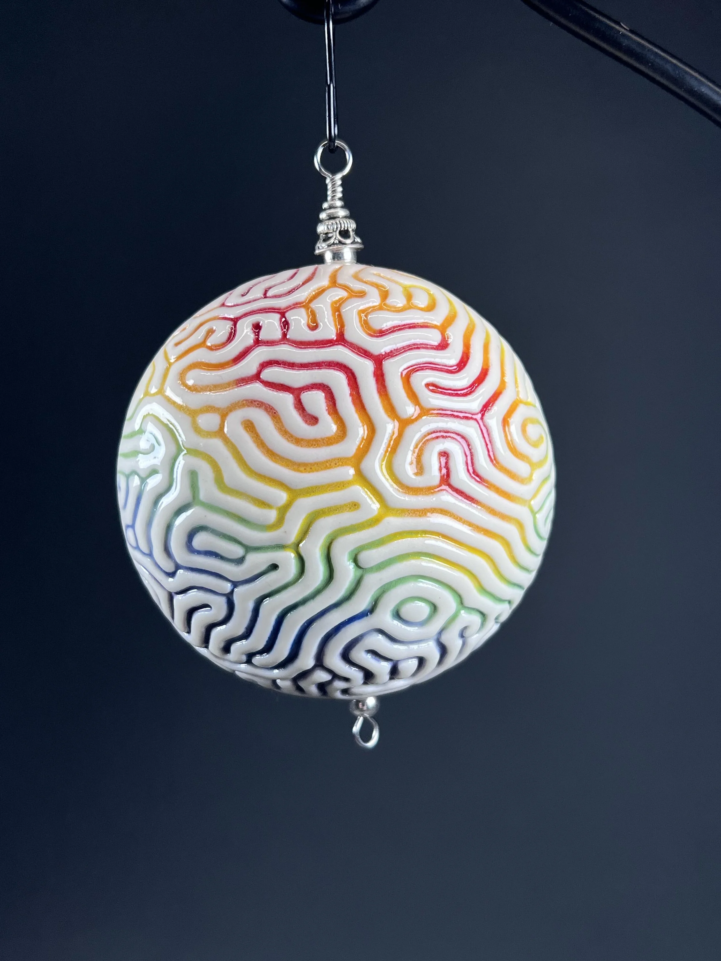 Rainbow Brain Coral Ornament