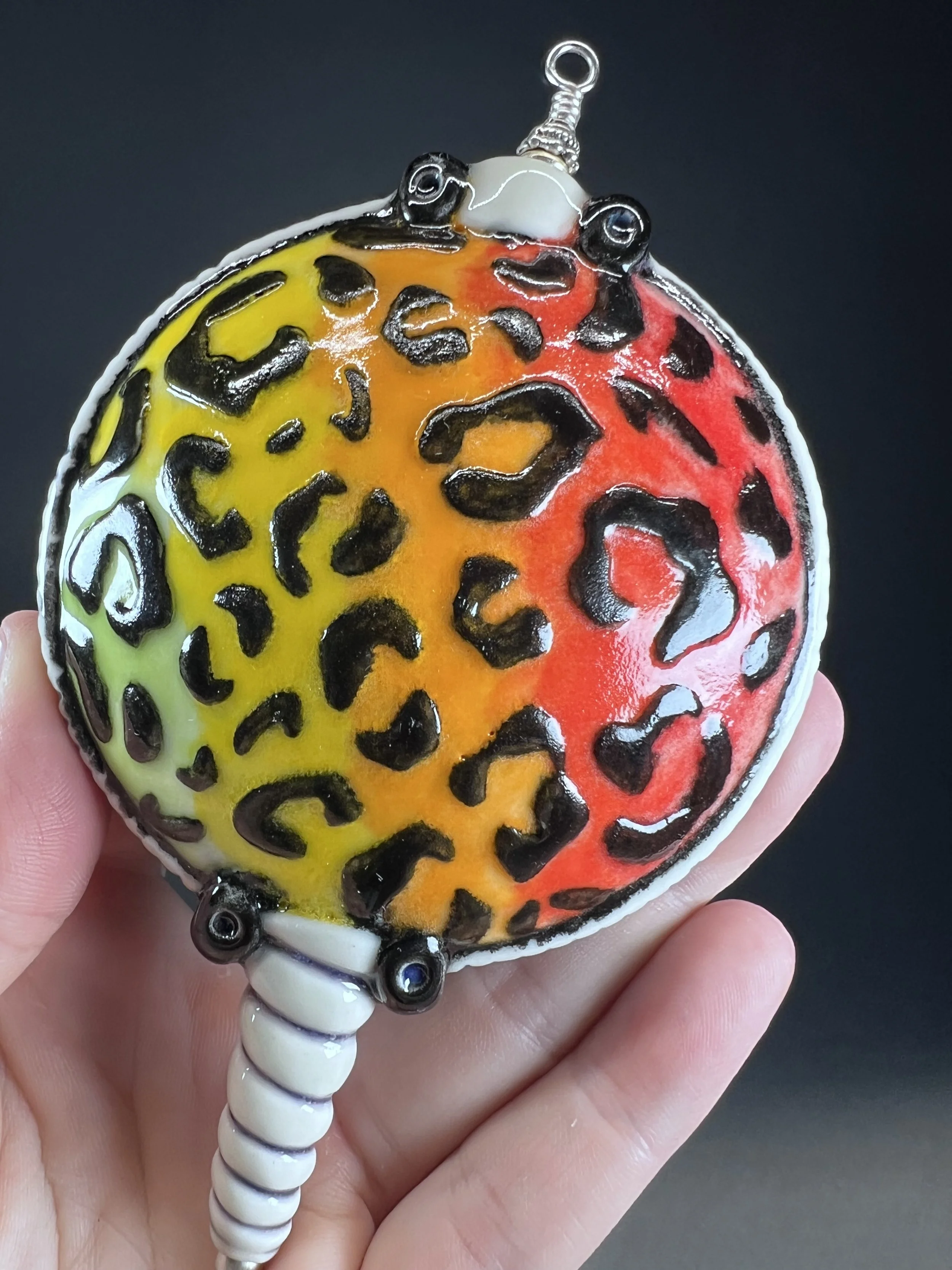 Rainbow Leopard Ornament
