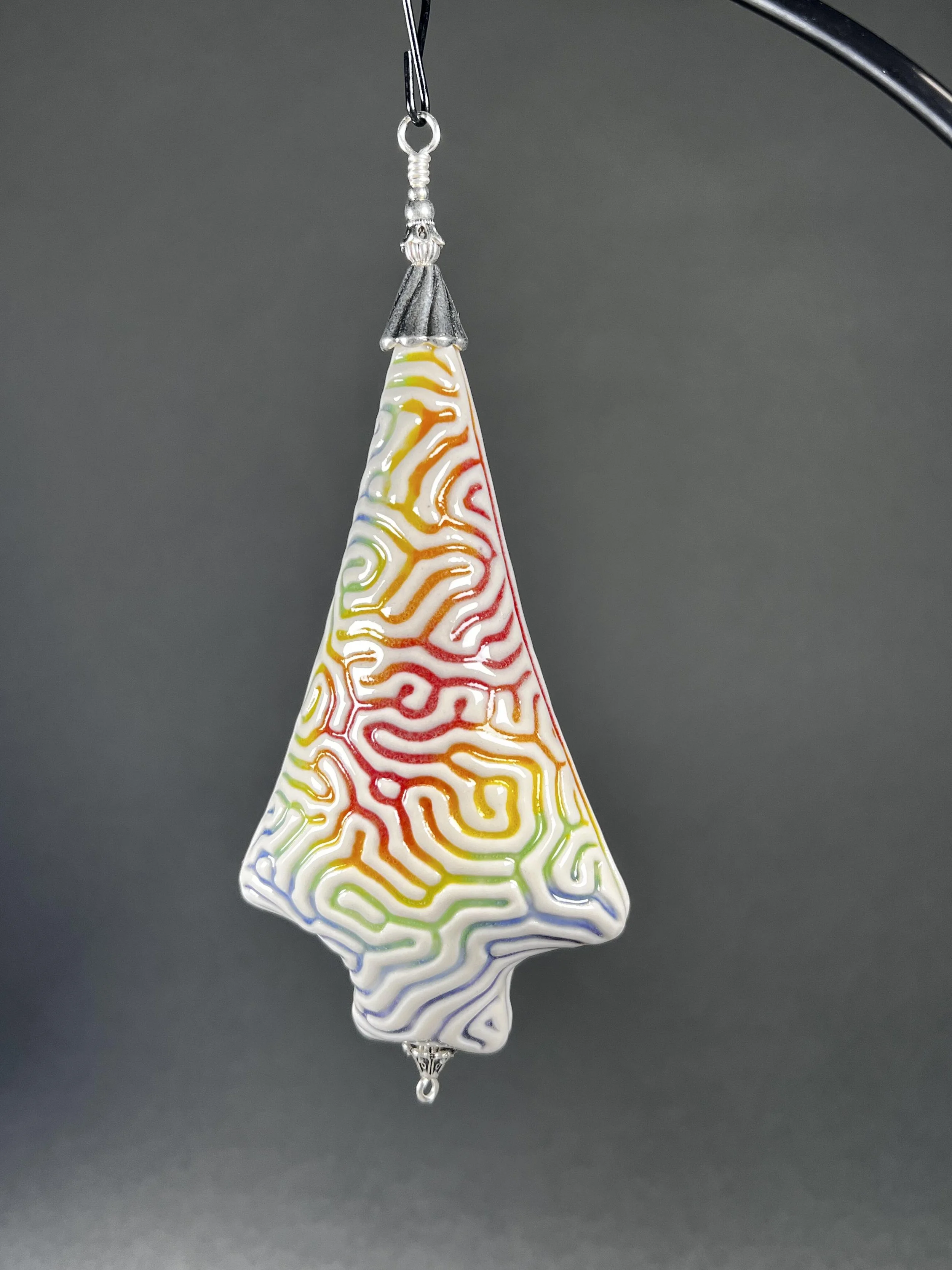 Rainbow Brain Coral Tree Ornament