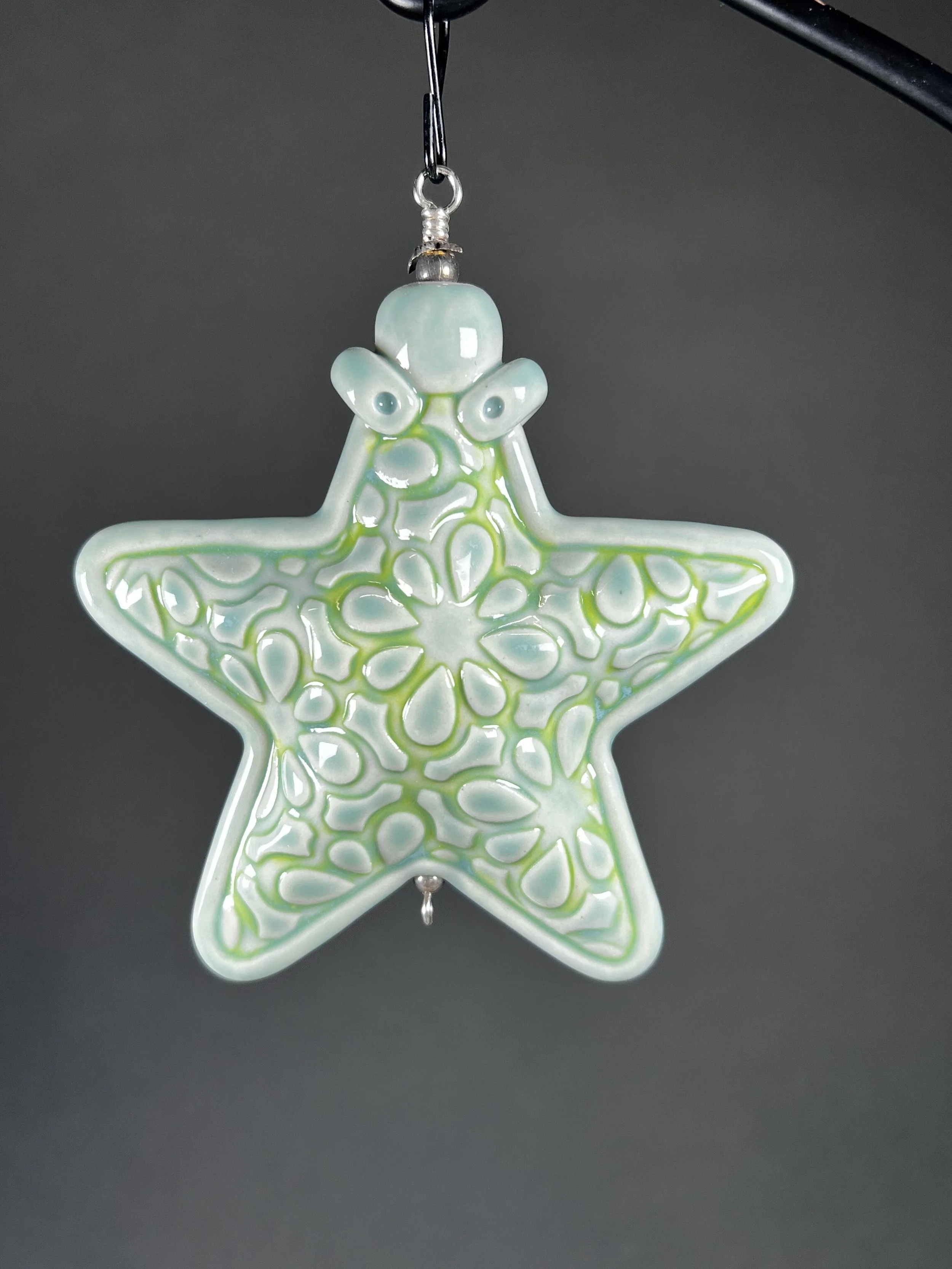 Turquoise star ornament