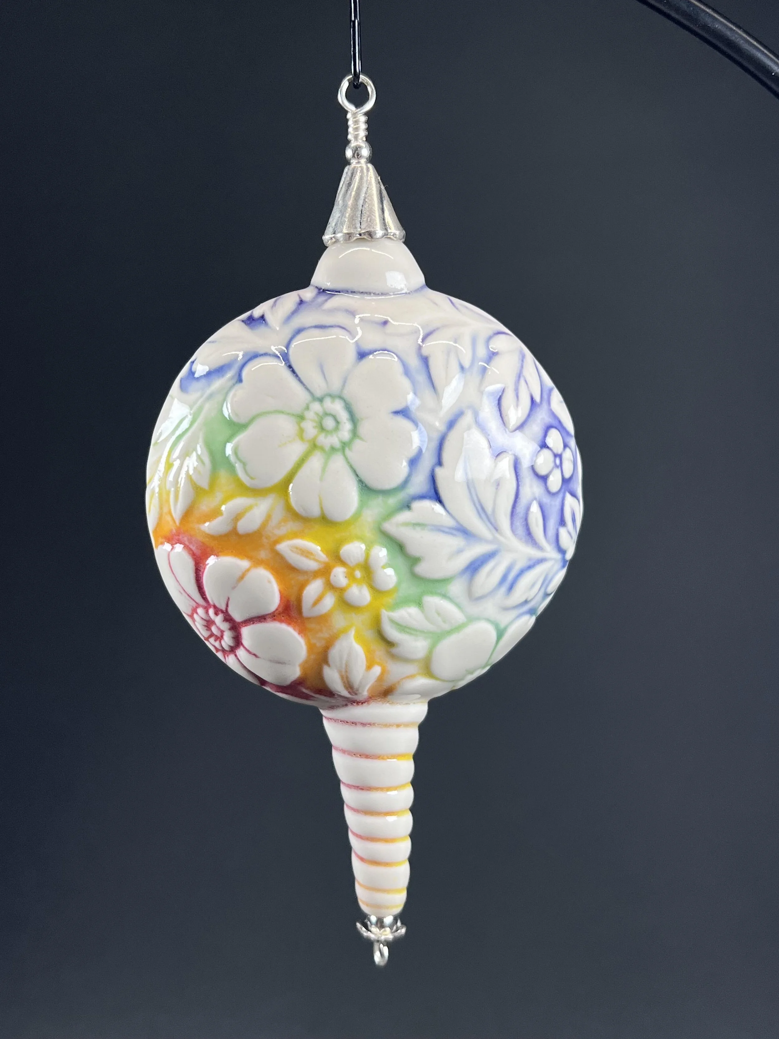 Floral Rainbow Ornament