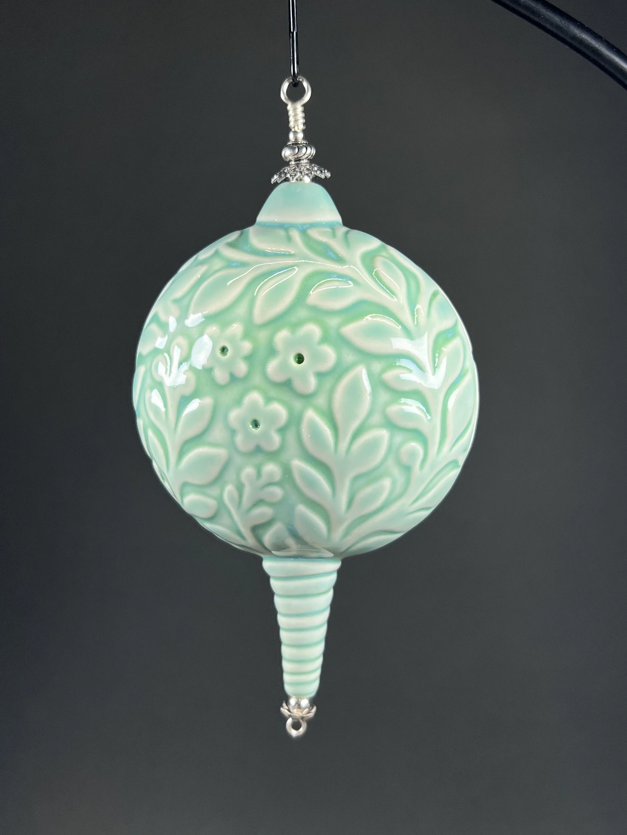 Turquoise Floral Ornament