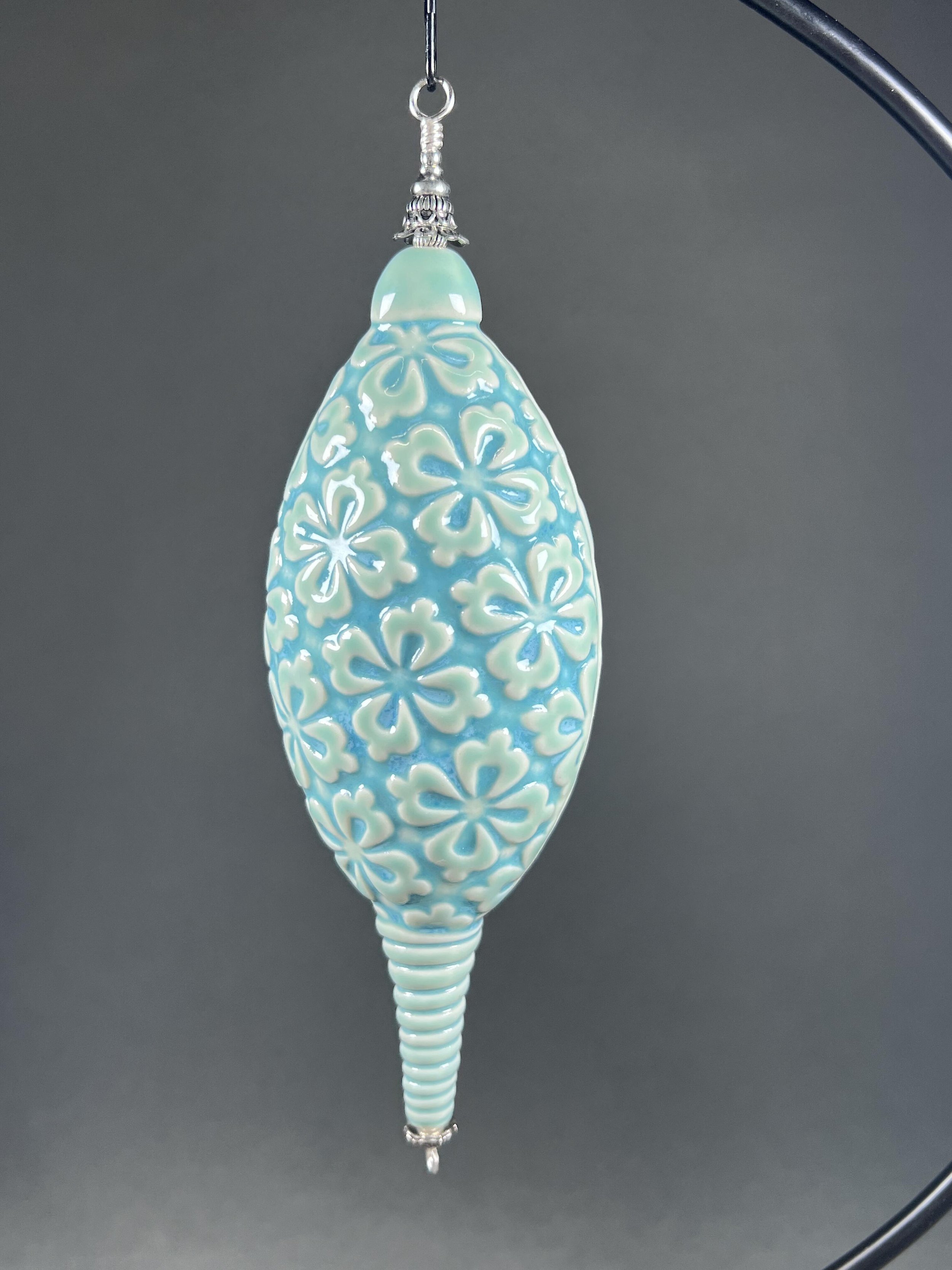 Turquoise Flowers Ornament