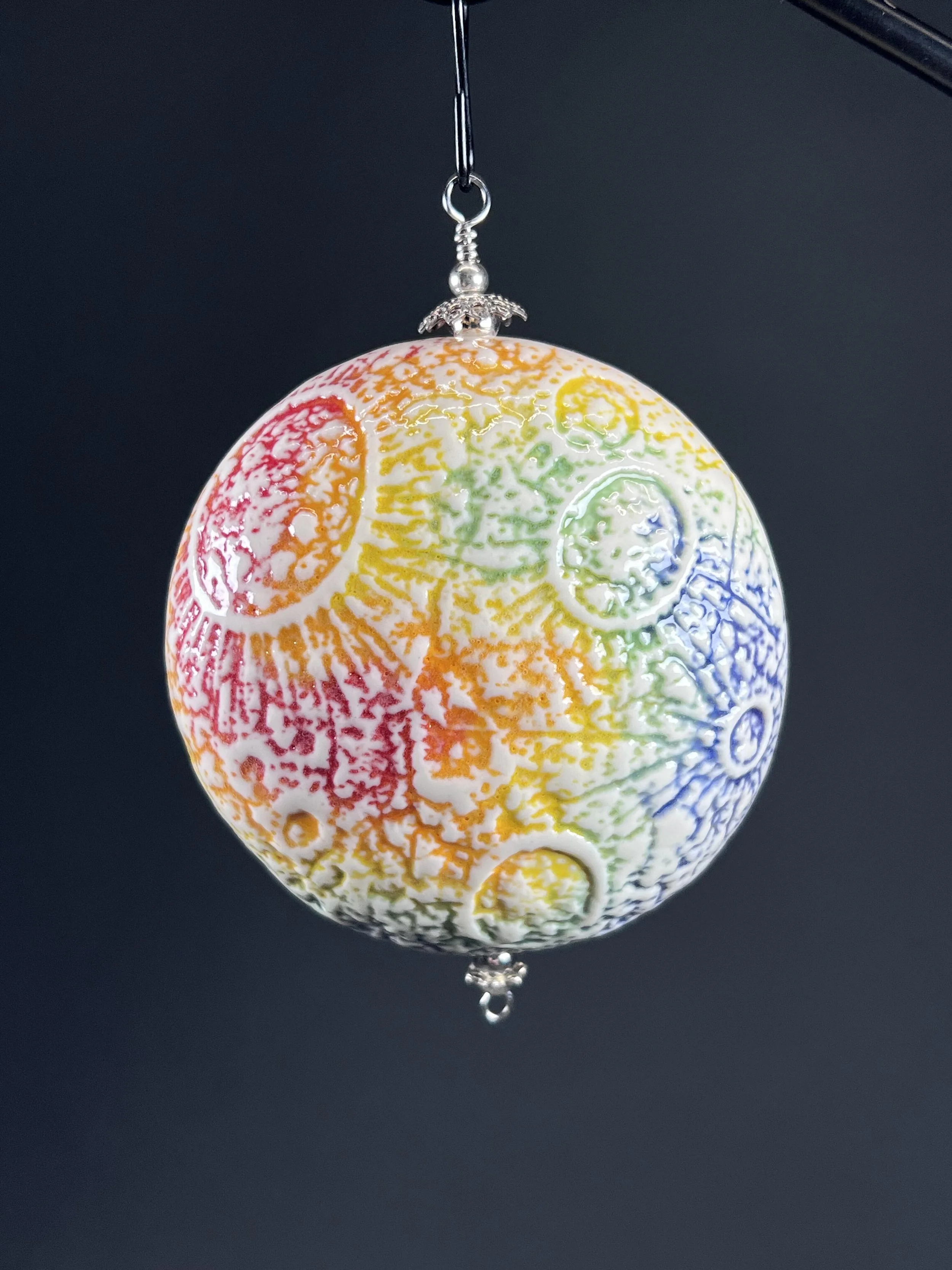 Rainbow Moon Ornament