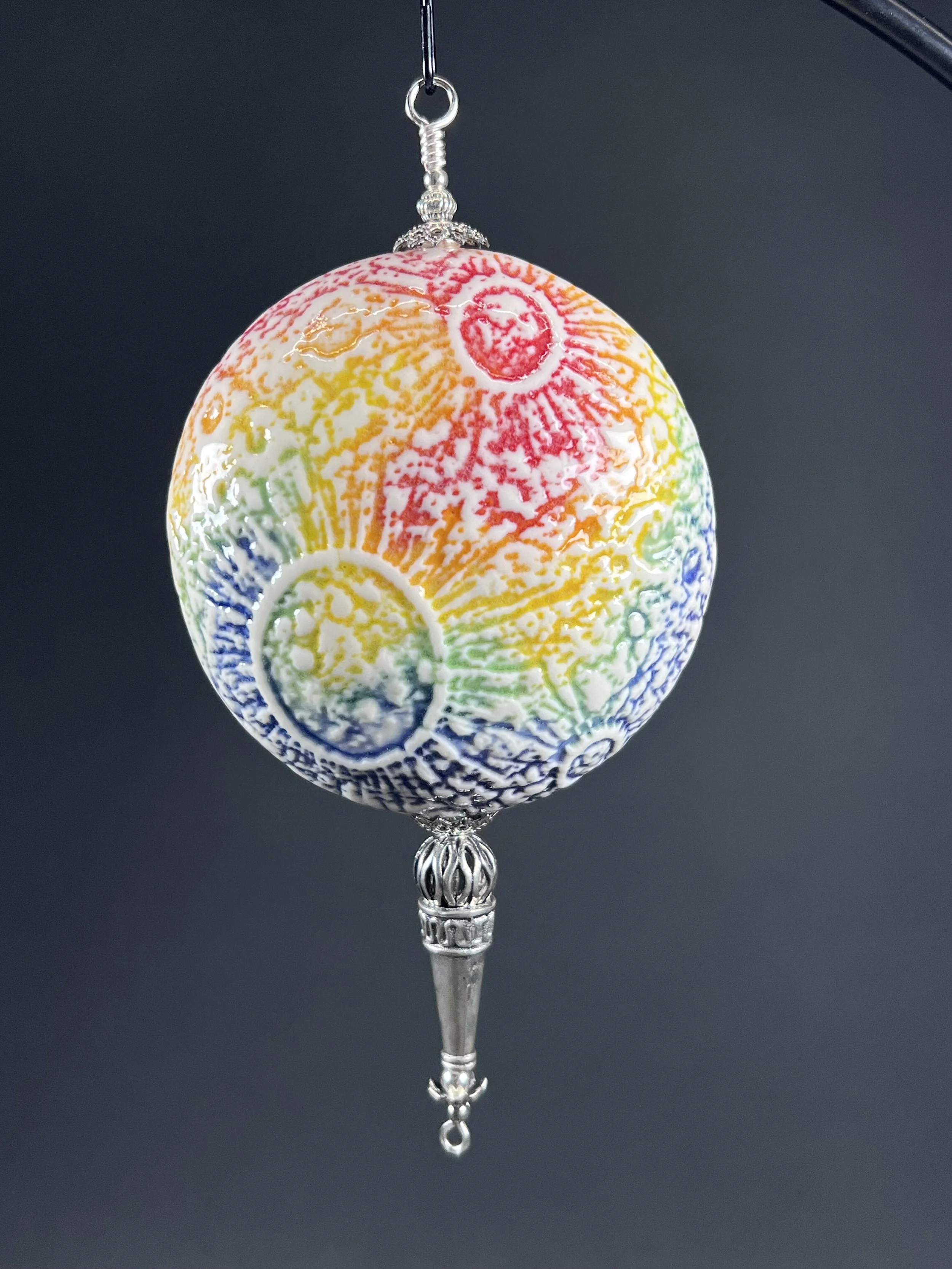 Rainbow Moon Ornament
