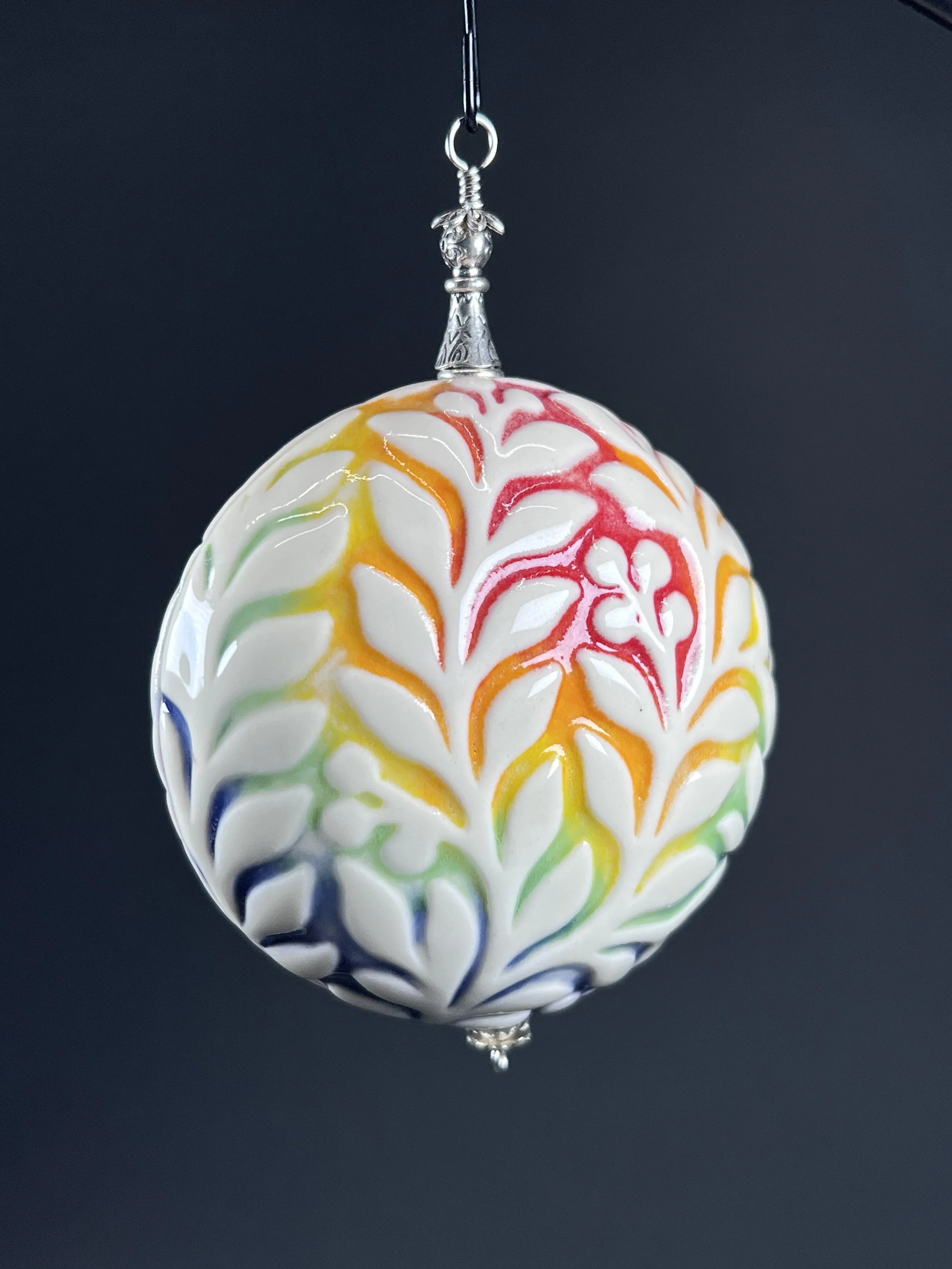 Leafy Rainbow Ornament