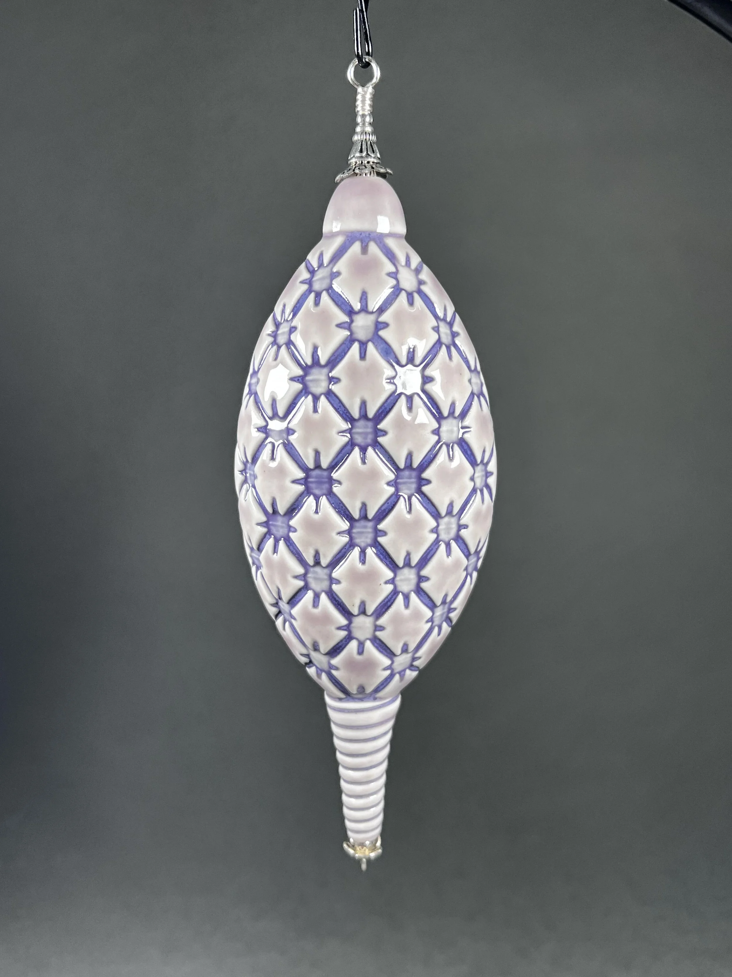 Purple Button Upholstry Ornament