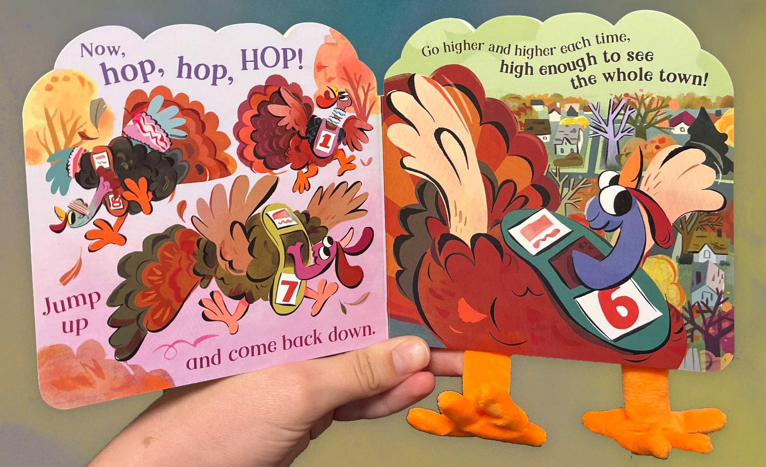 Turkey Racing Character Monster Baby Flap Board Books — Meg Hunt-- Illustrations with Character.