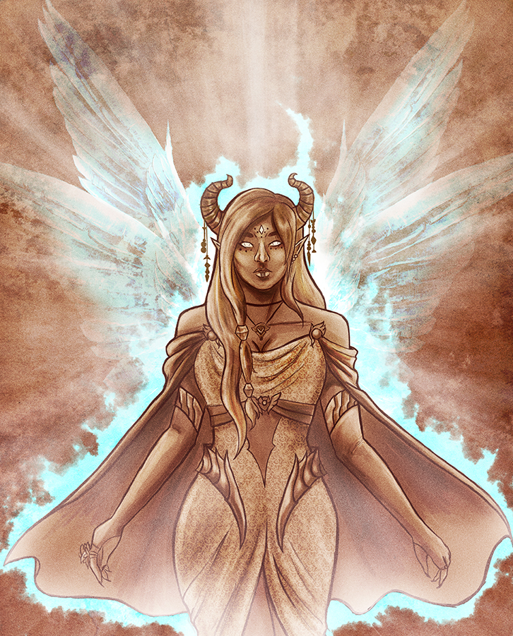 Tiefling Sorceress Commission