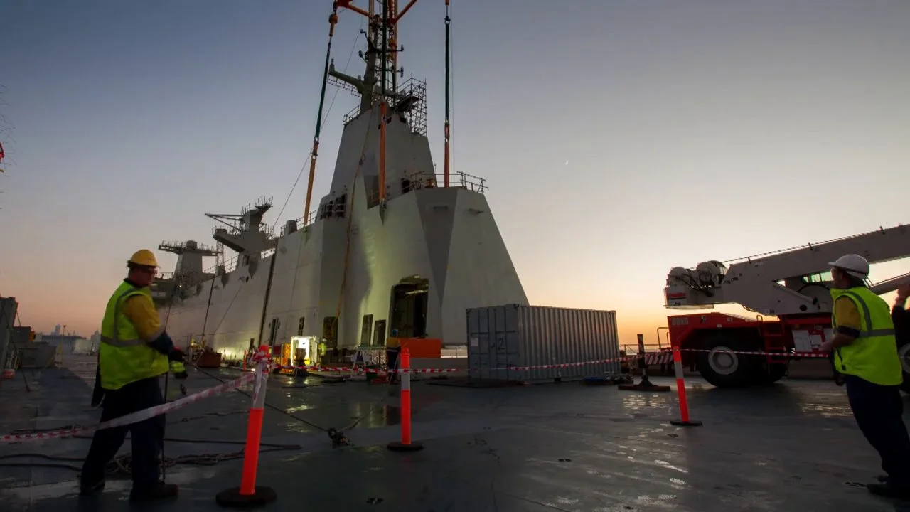 Landing Helicopter Dock Time-lapse
